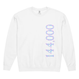 144,000 Light Codes Fleece Crewneck Sweatshirt 001