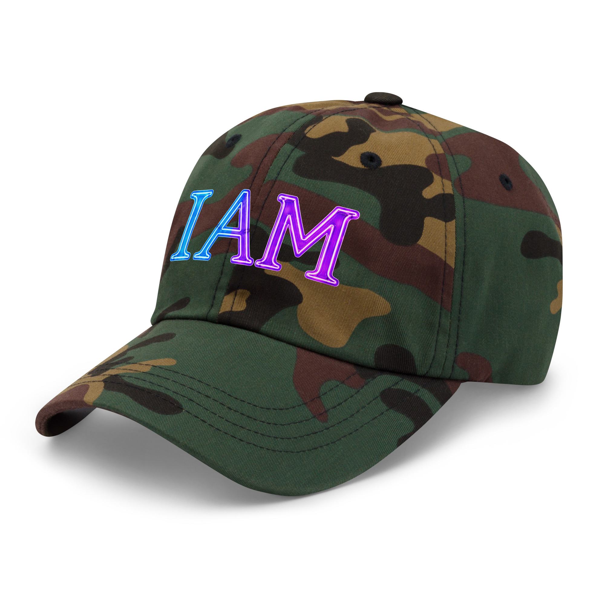 I AM Neon Dad Hat - Image 56