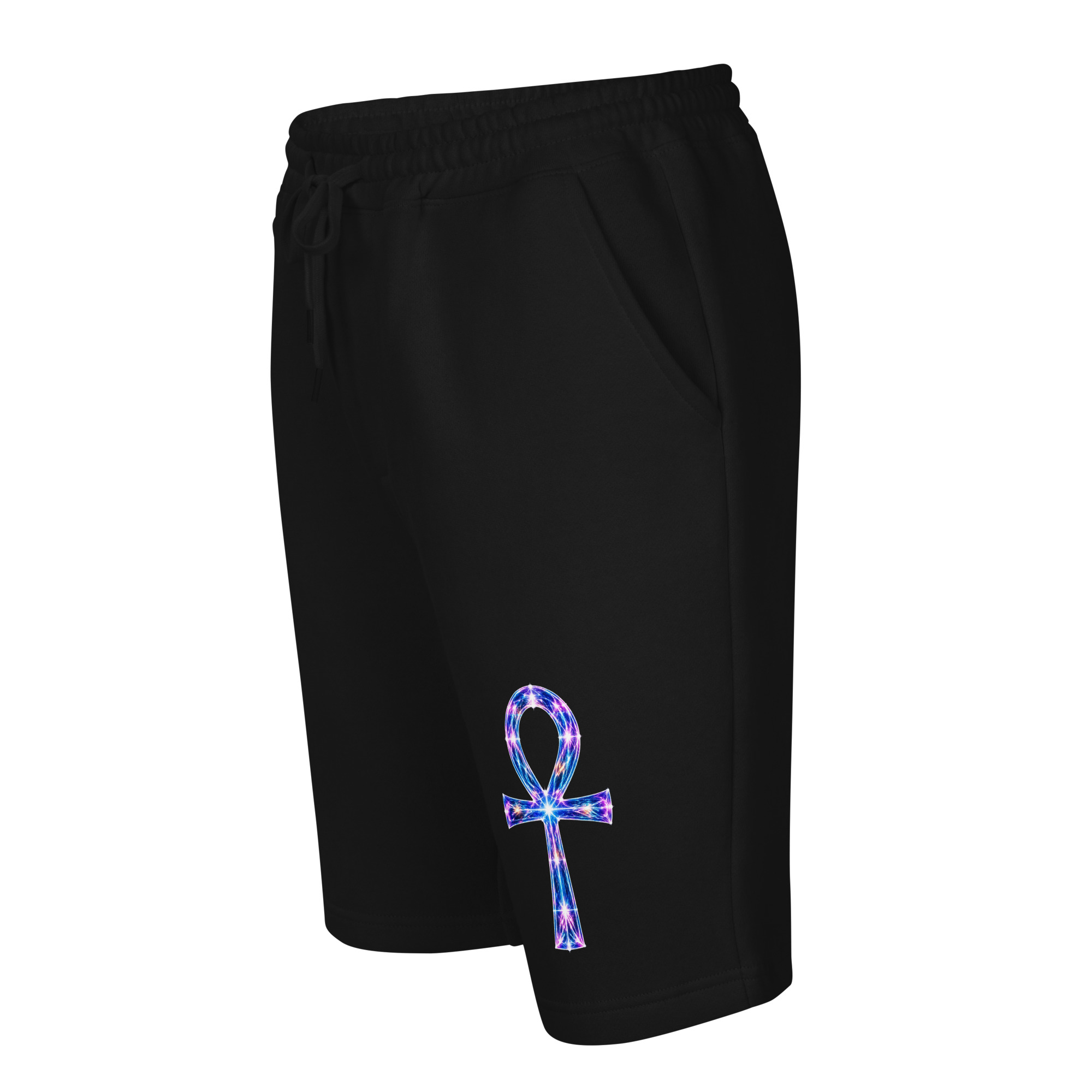 Ankh Light Codes Men's Fleece Shorts 001 - Image 8