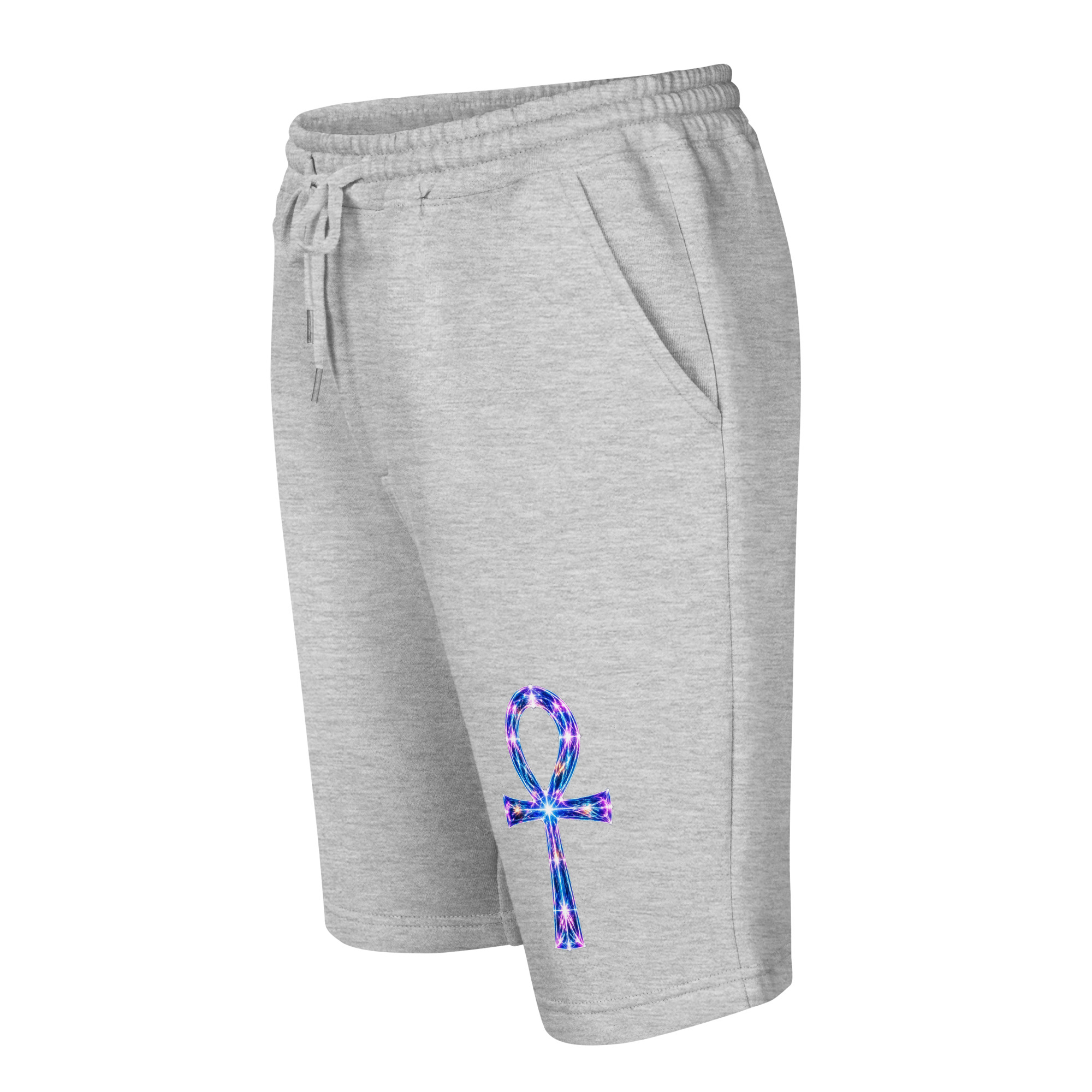 Ankh Light Codes Men's Fleece Shorts 001 - Image 9