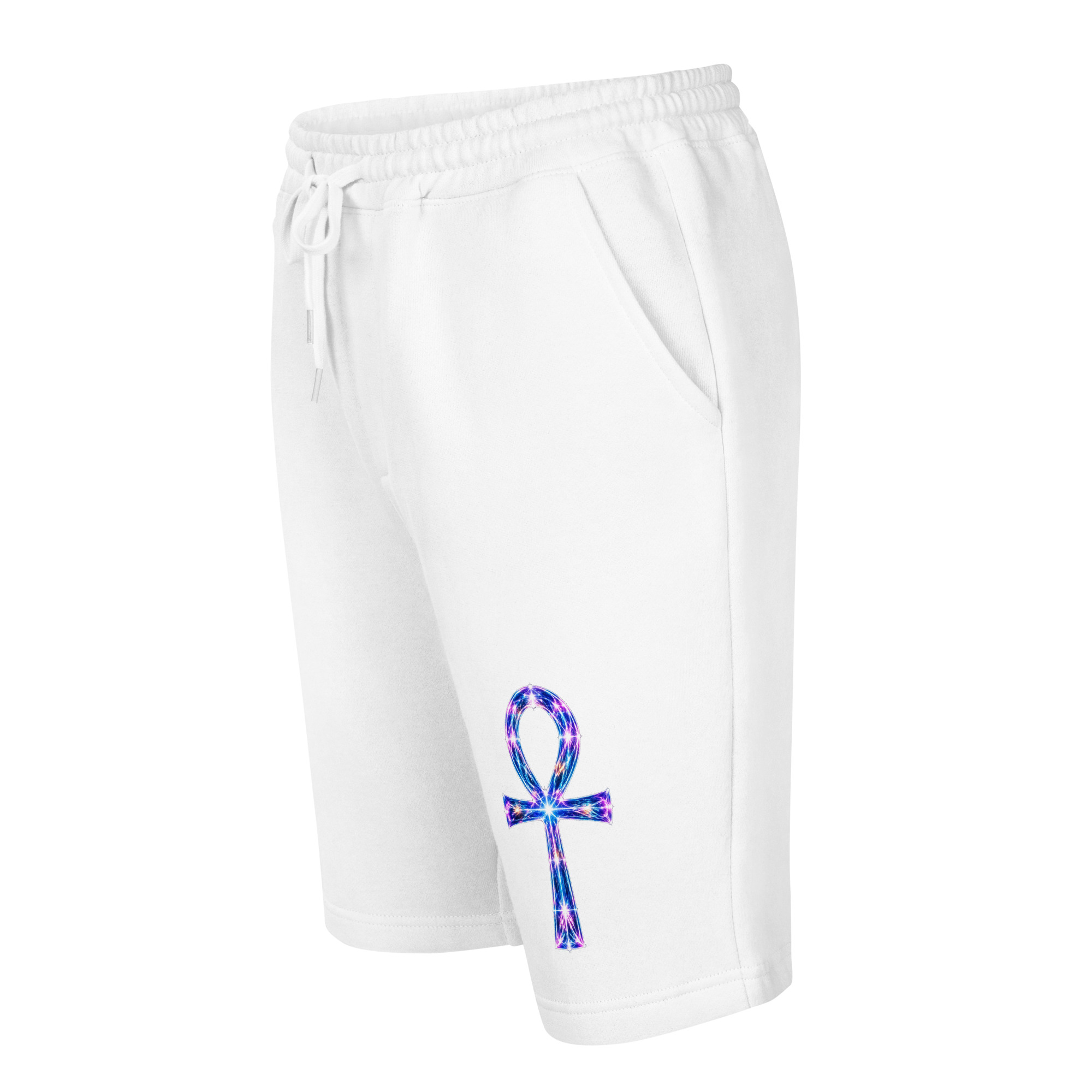 Ankh Light Codes Men's Fleece Shorts 001 - Image 10