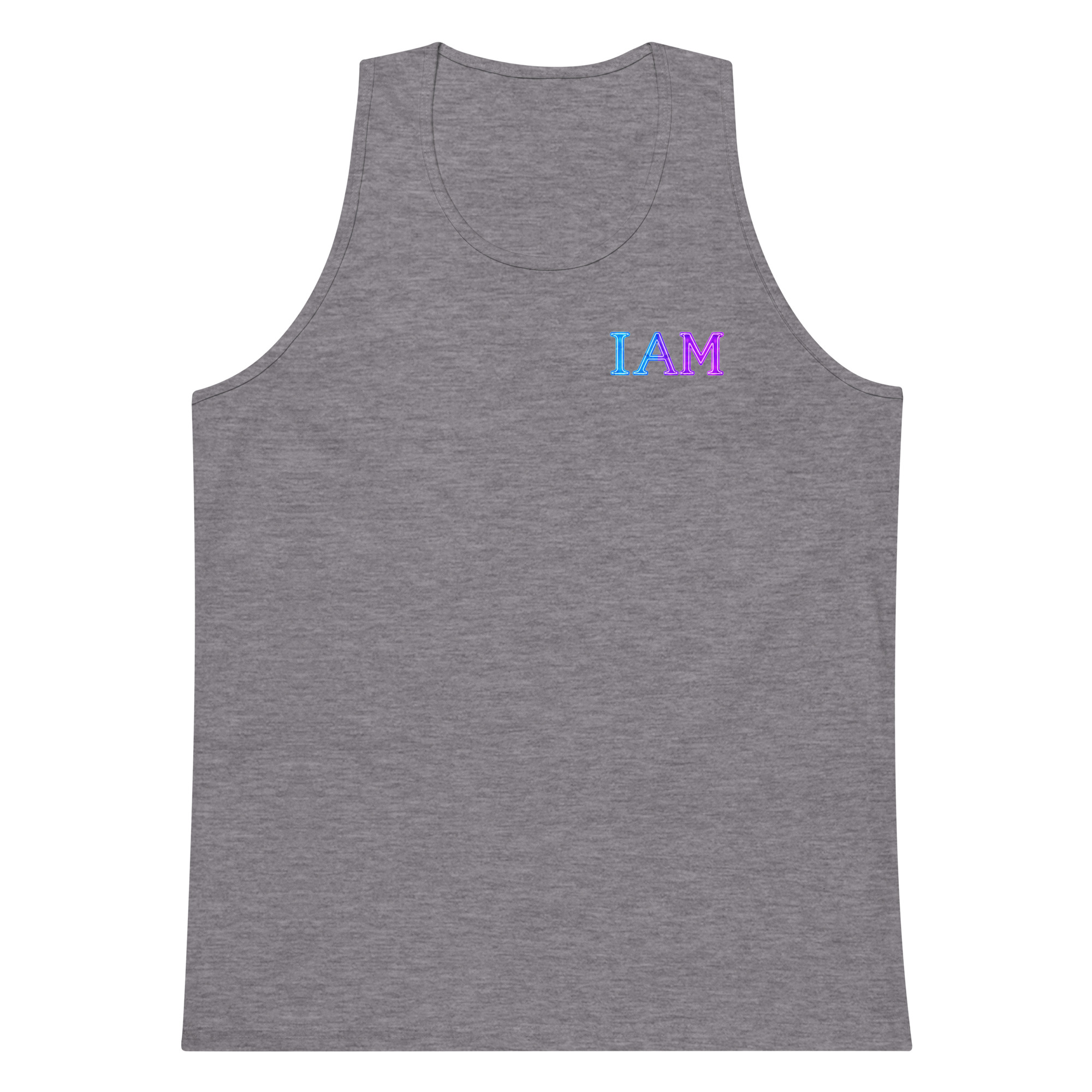 I AM Neon Men’s Premium Tank Top 002 - Image 10