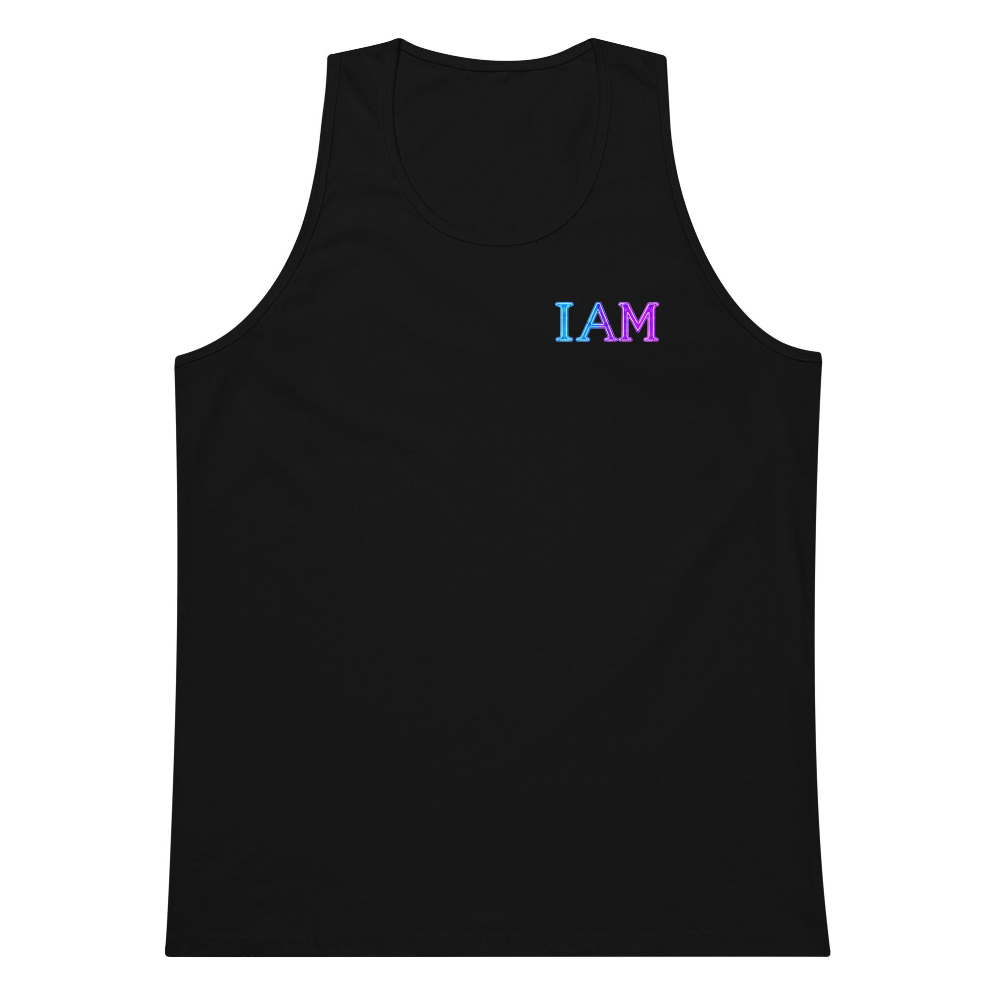 I AM Neon Men’s Premium Tank Top 002 - Image 2