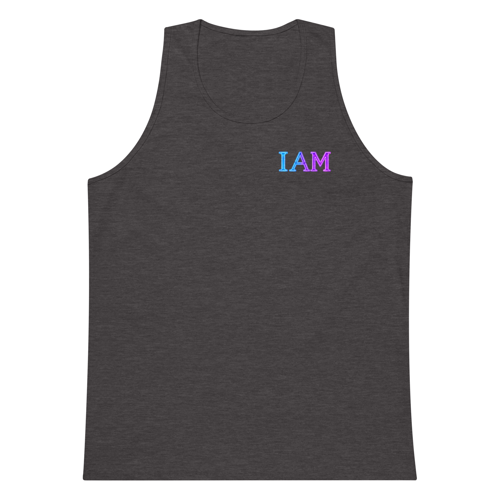 I AM Neon Men’s Premium Tank Top 002 - Image 6