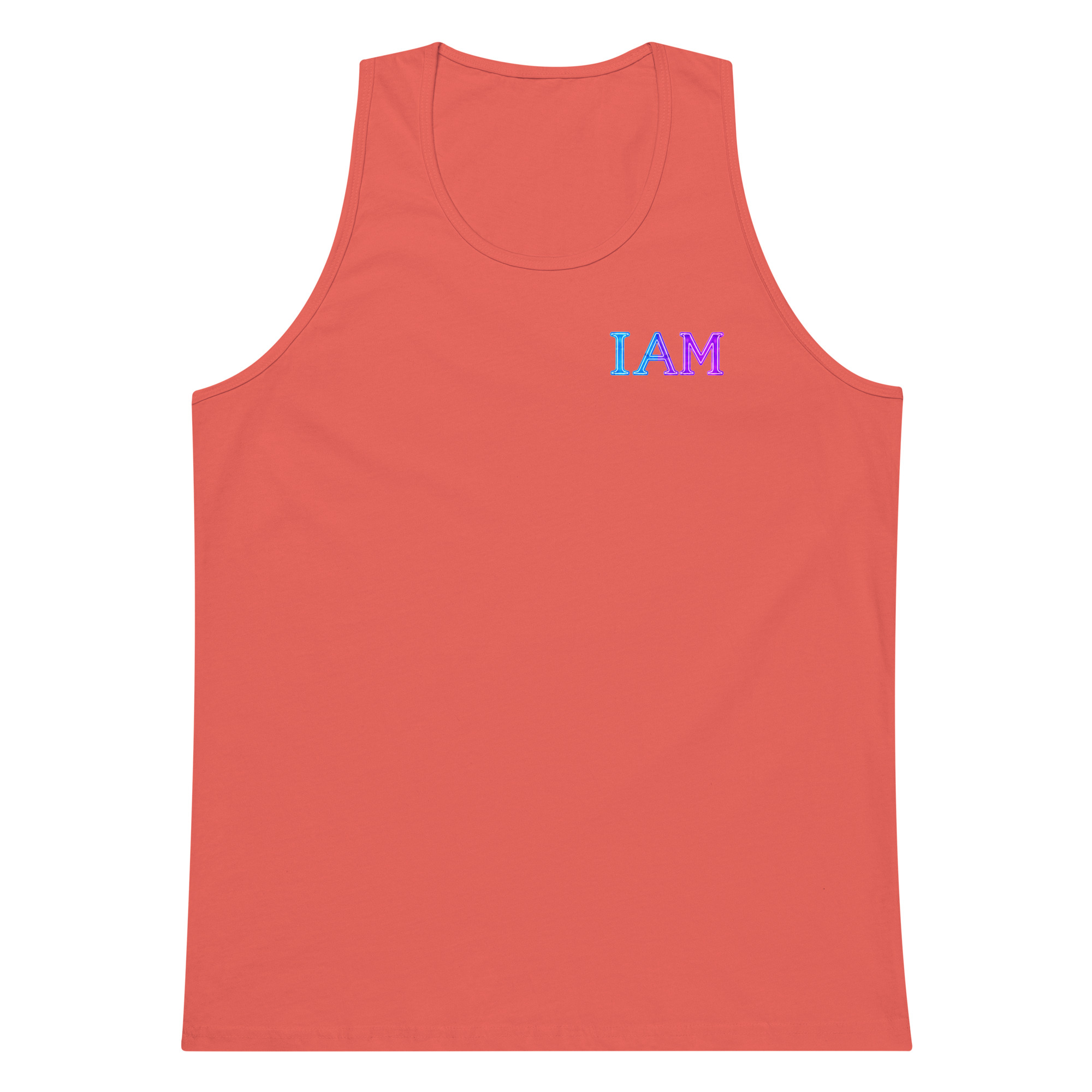 I AM Neon Men’s Premium Tank Top 002 - Image 9