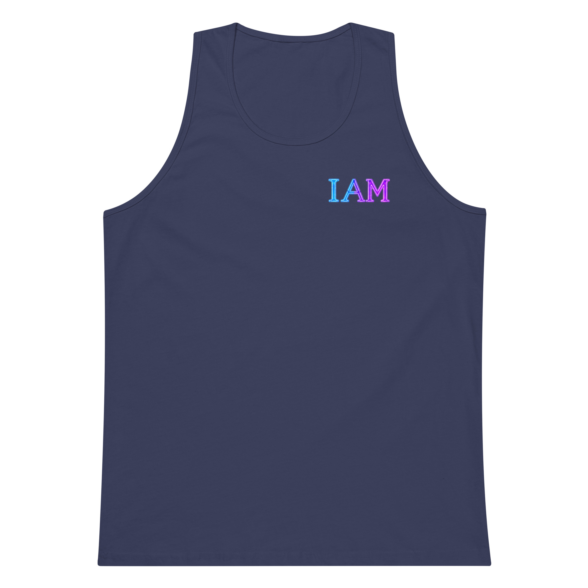I AM Neon Men’s Premium Tank Top 002 - Image 7