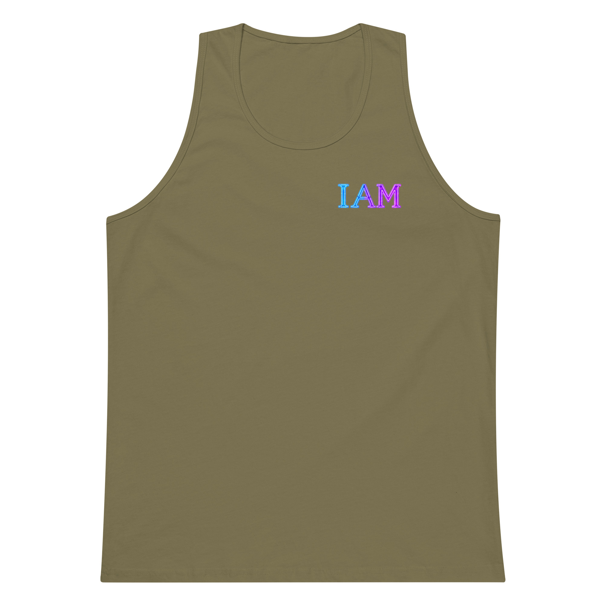 I AM Neon Men’s Premium Tank Top 002 - Image 8