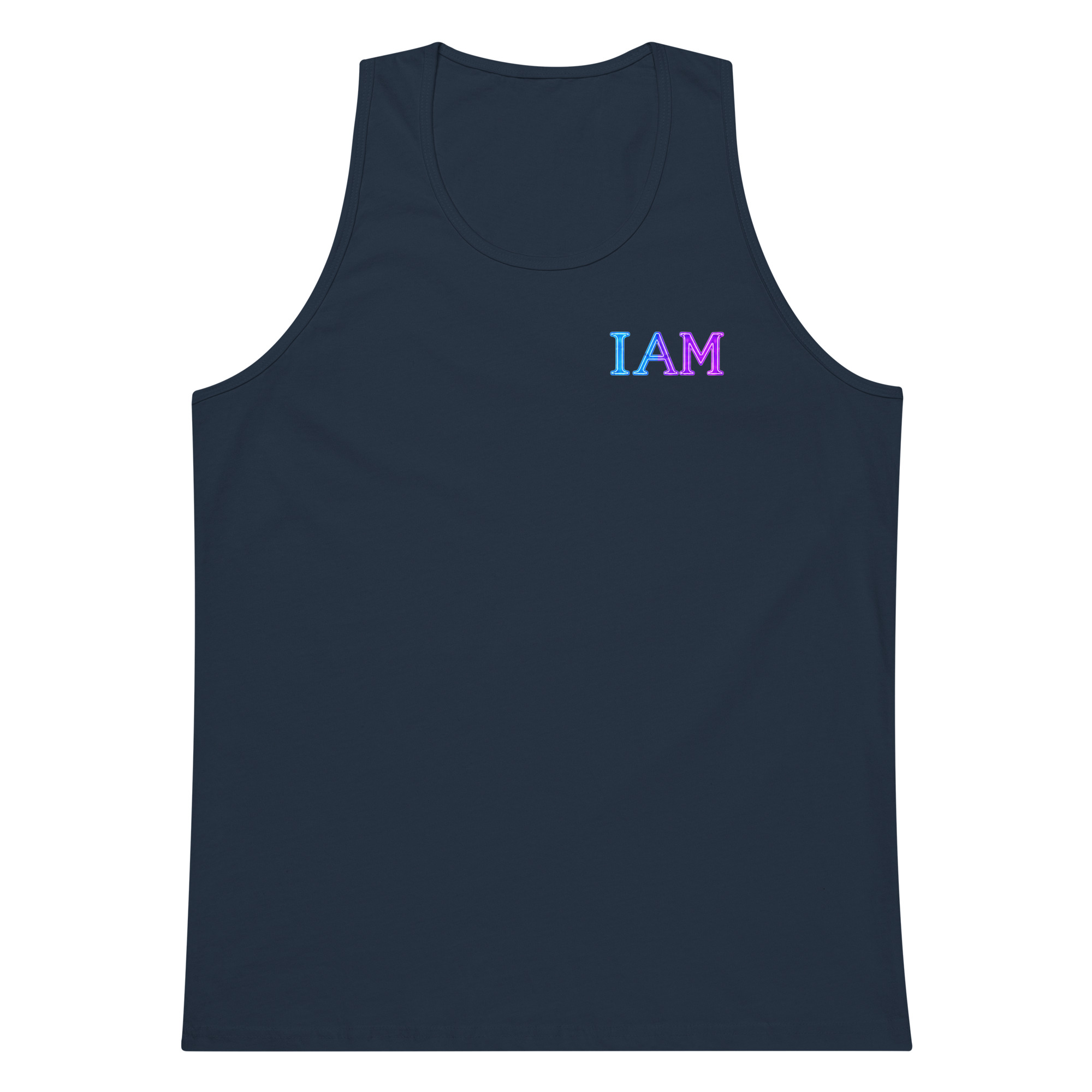 I AM Neon Men’s Premium Tank Top 002 - Image 5