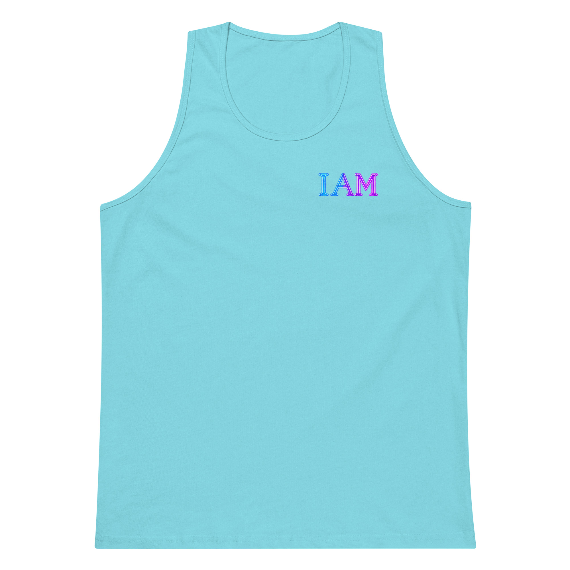 I AM Neon Men’s Premium Tank Top 002 - Image 12