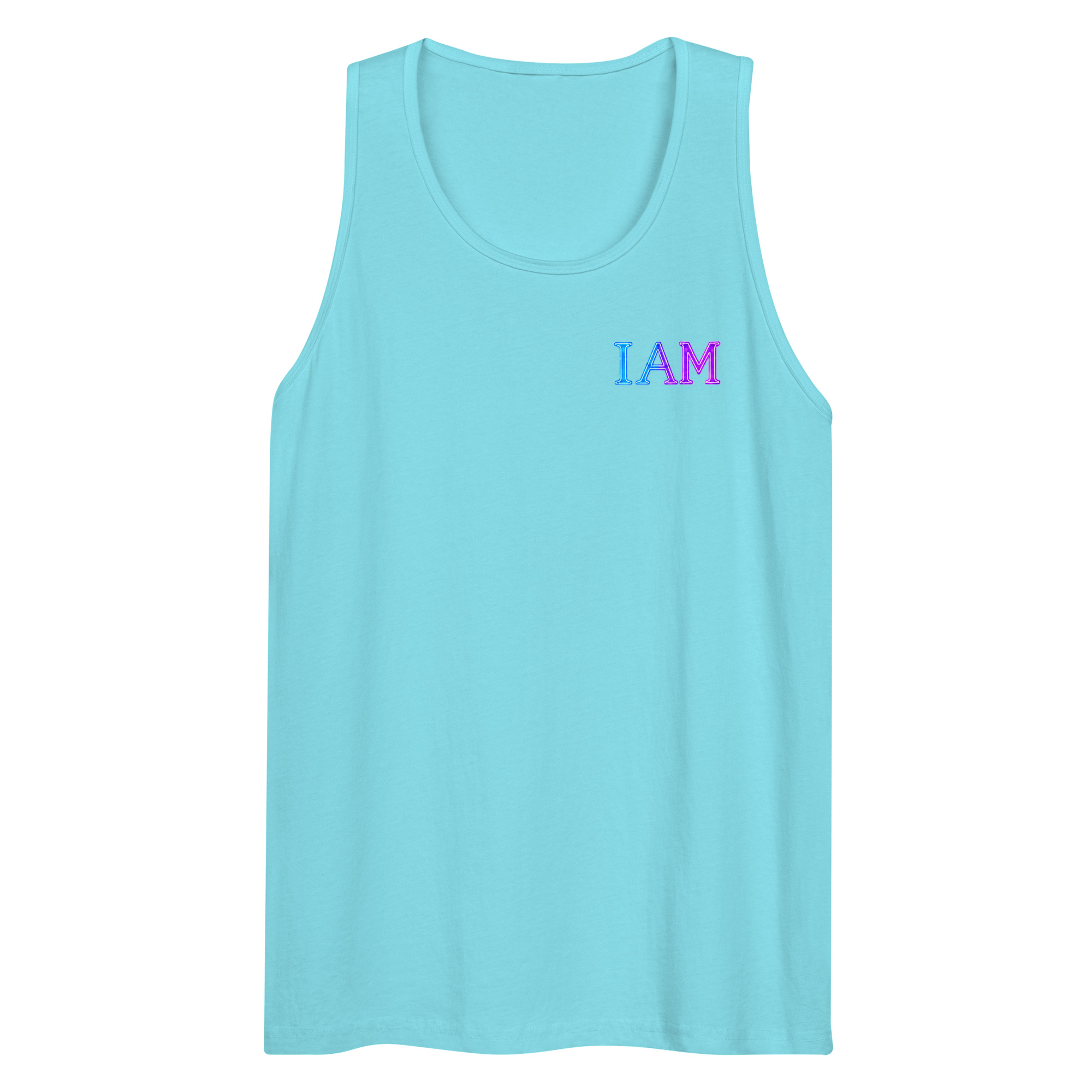 I AM Neon Men’s Premium Tank Top 002 - Image 37