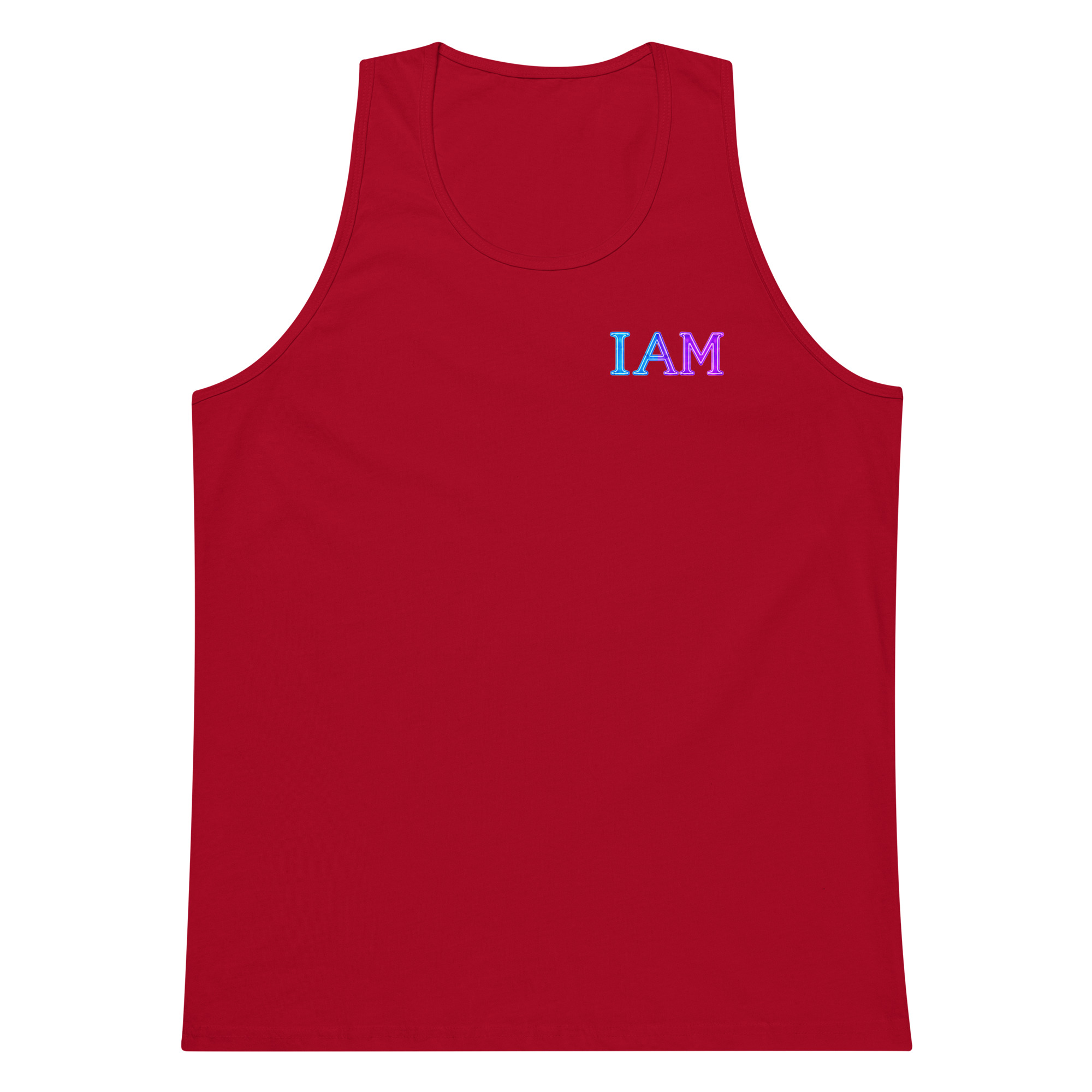 I AM Neon Men’s Premium Tank Top 002 - Image 4