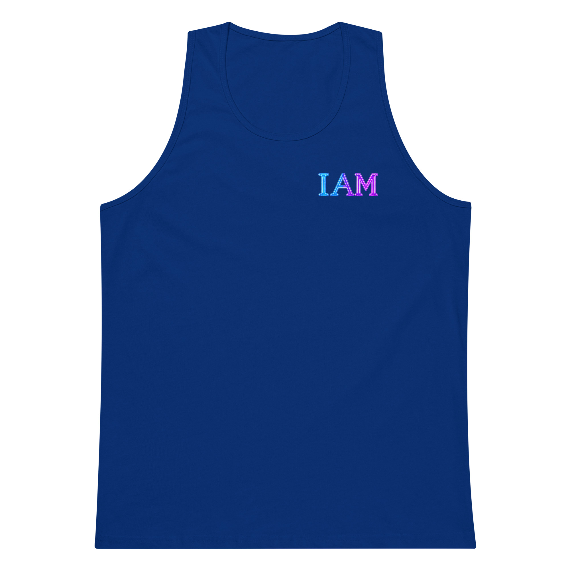 I AM Neon Men’s Premium Tank Top 002 - Image 3