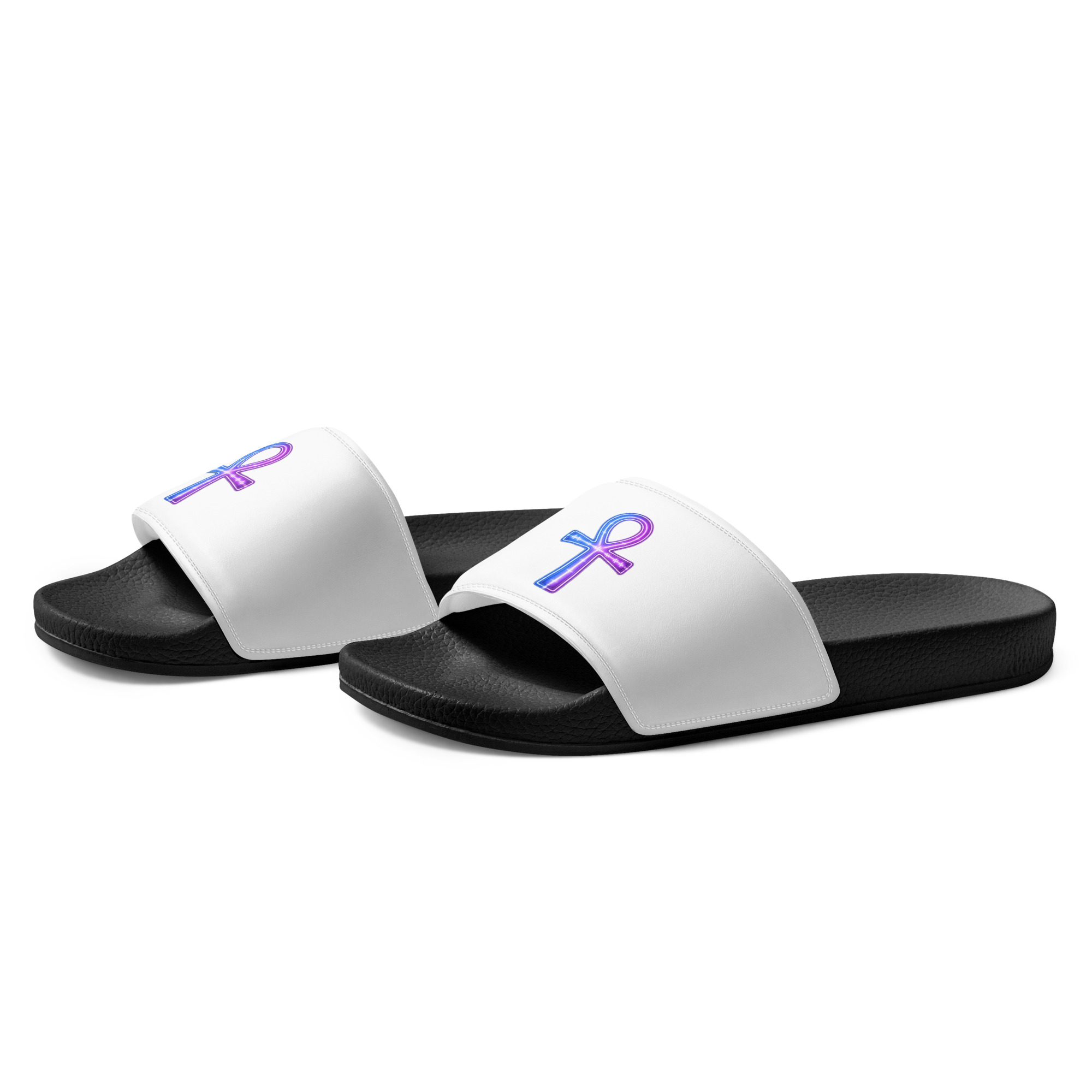 Ankh Neon Men’s Slides - Image 4