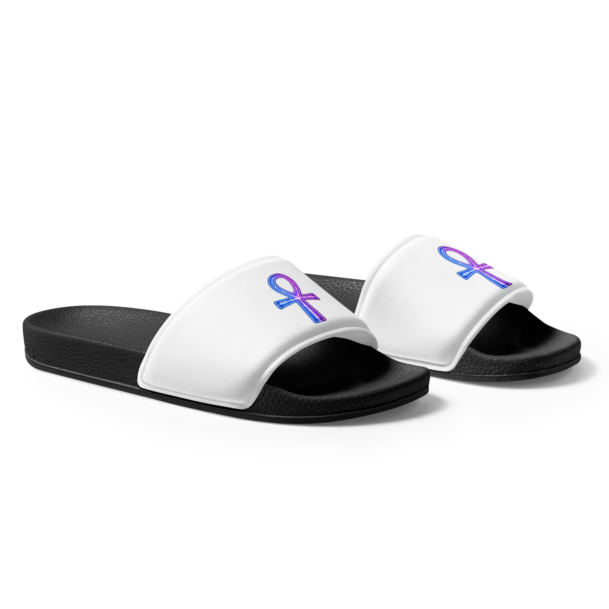 Ankh Neon Men’s Slides - Image 6