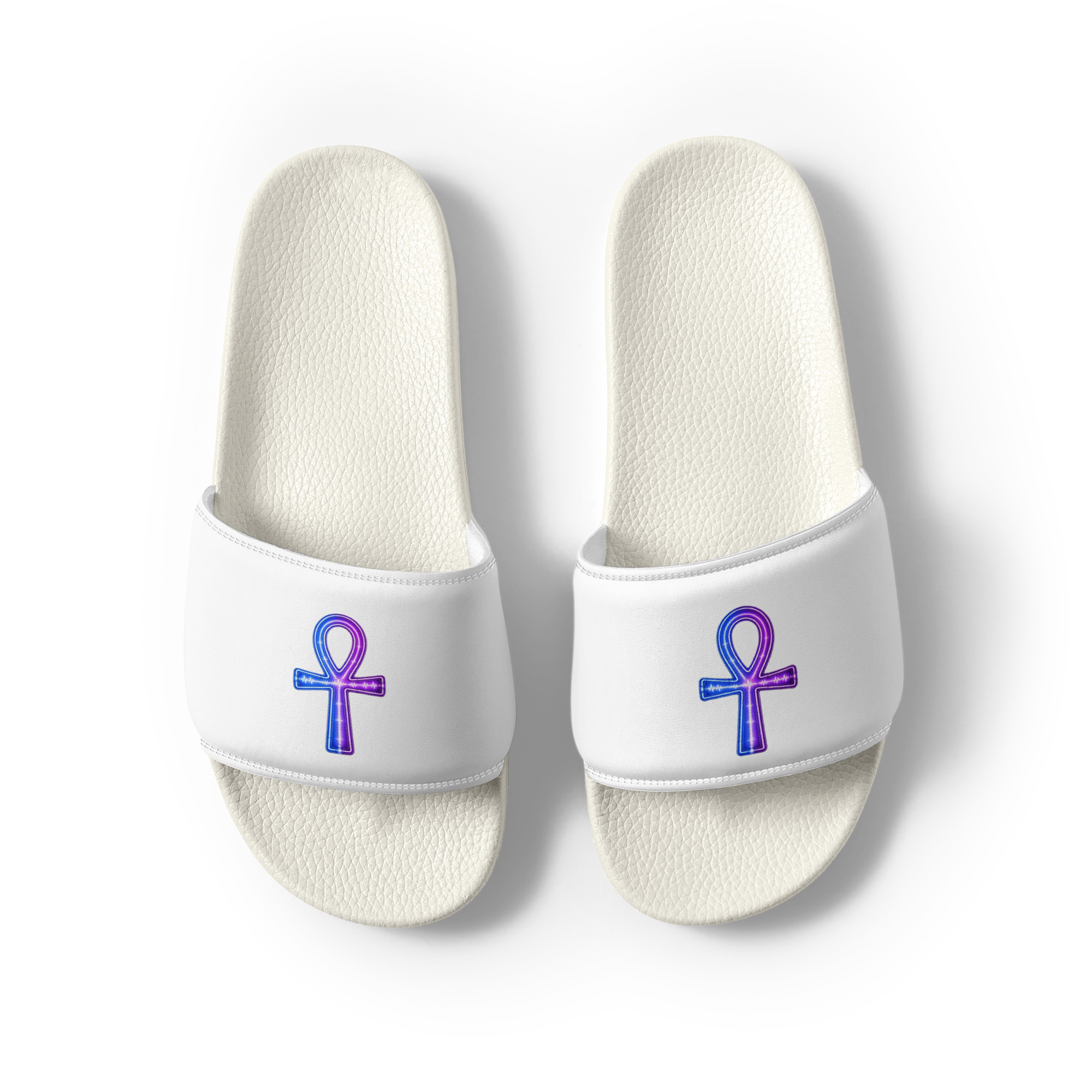 Ankh Neon Men’s Slides - Image 8