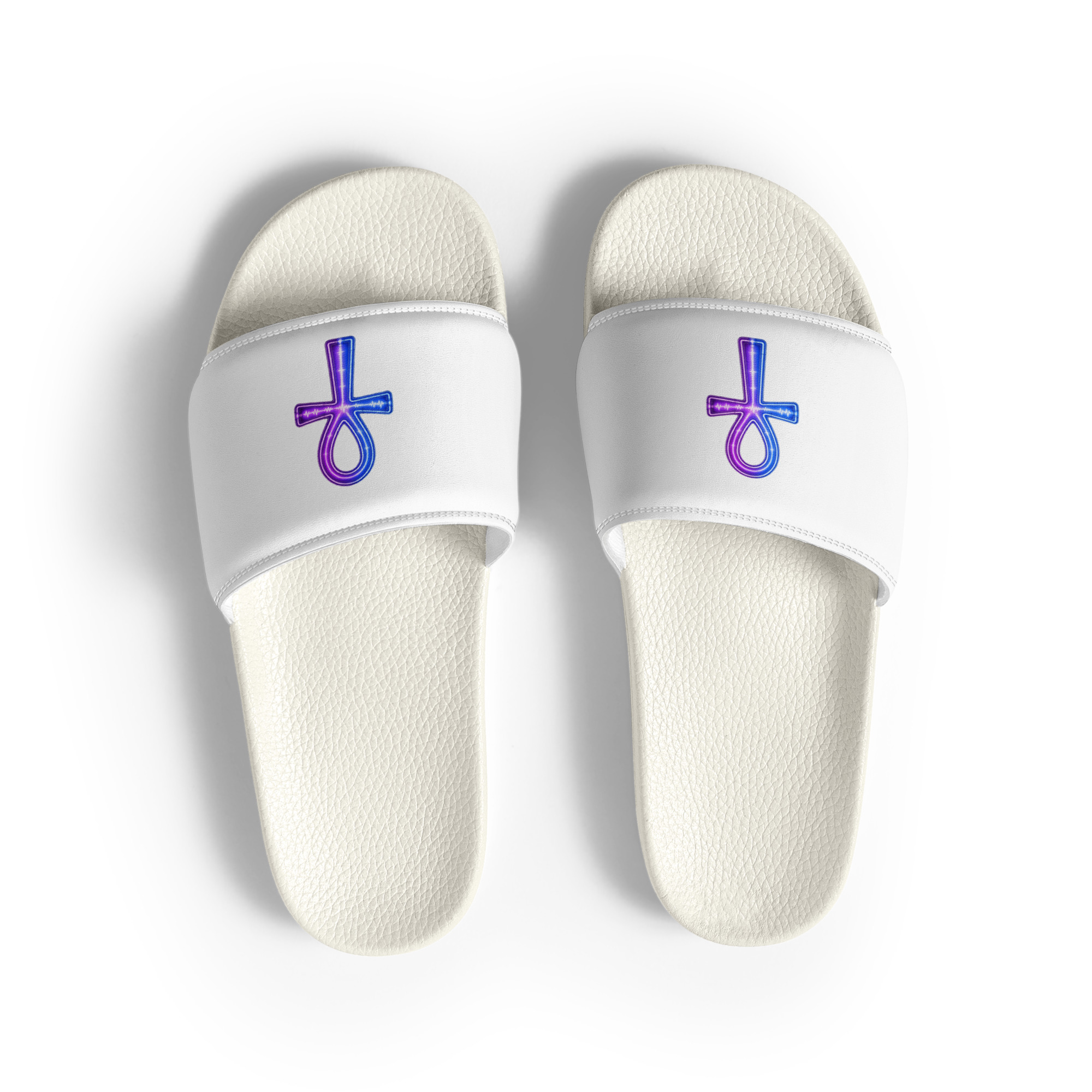 Ankh Neon Men’s Slides - Image 3