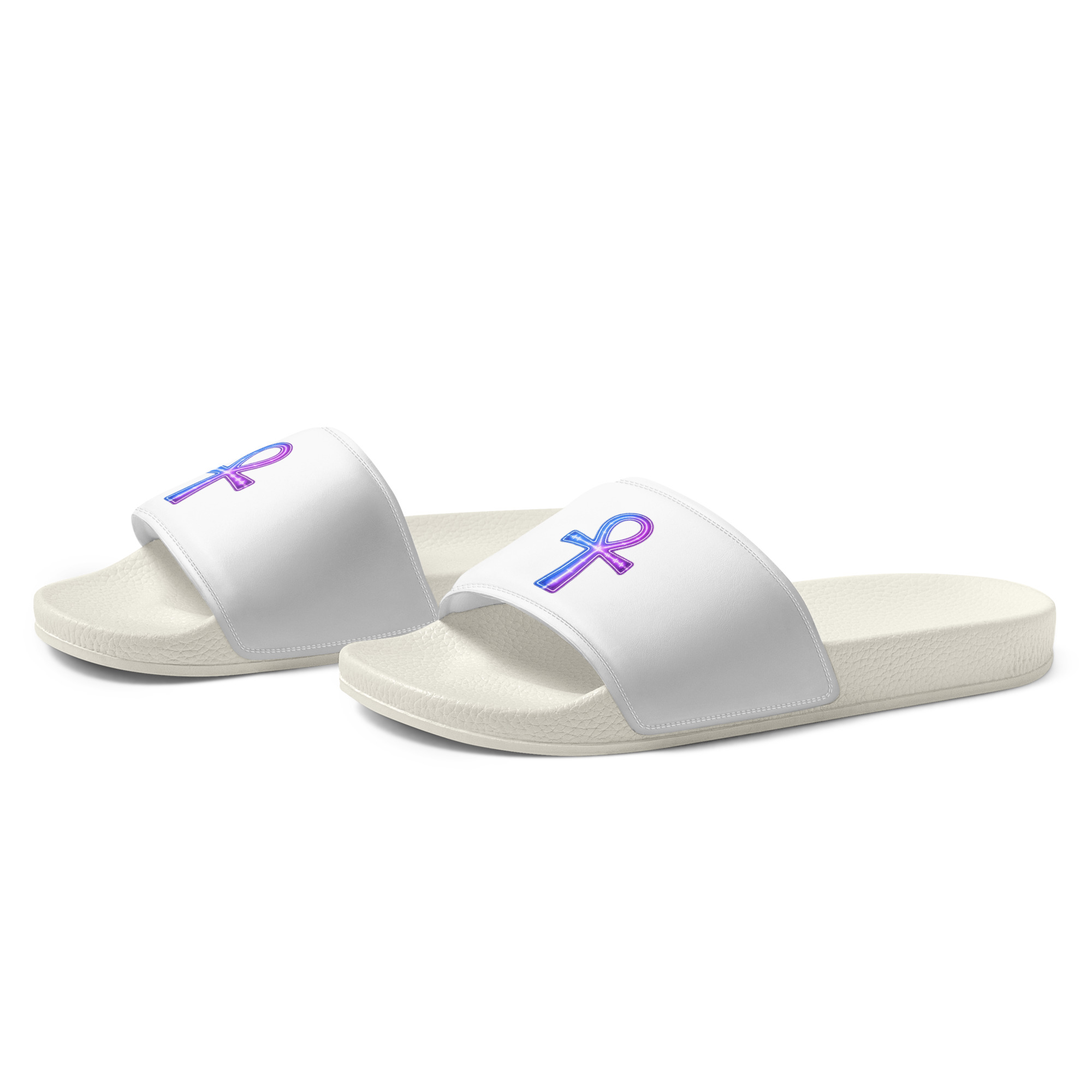 Ankh Neon Men’s Slides - Image 5