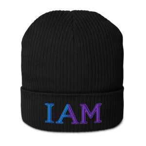I AM Neon Organic Ribbed Beanie