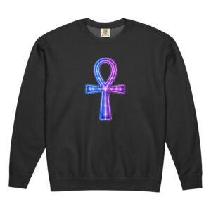 Ankh Neon Unisex Fleece Crewneck Sweatshirt 001