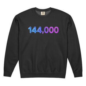 144,000 Neon Unisex Fleece Crewneck Sweatshirt 001