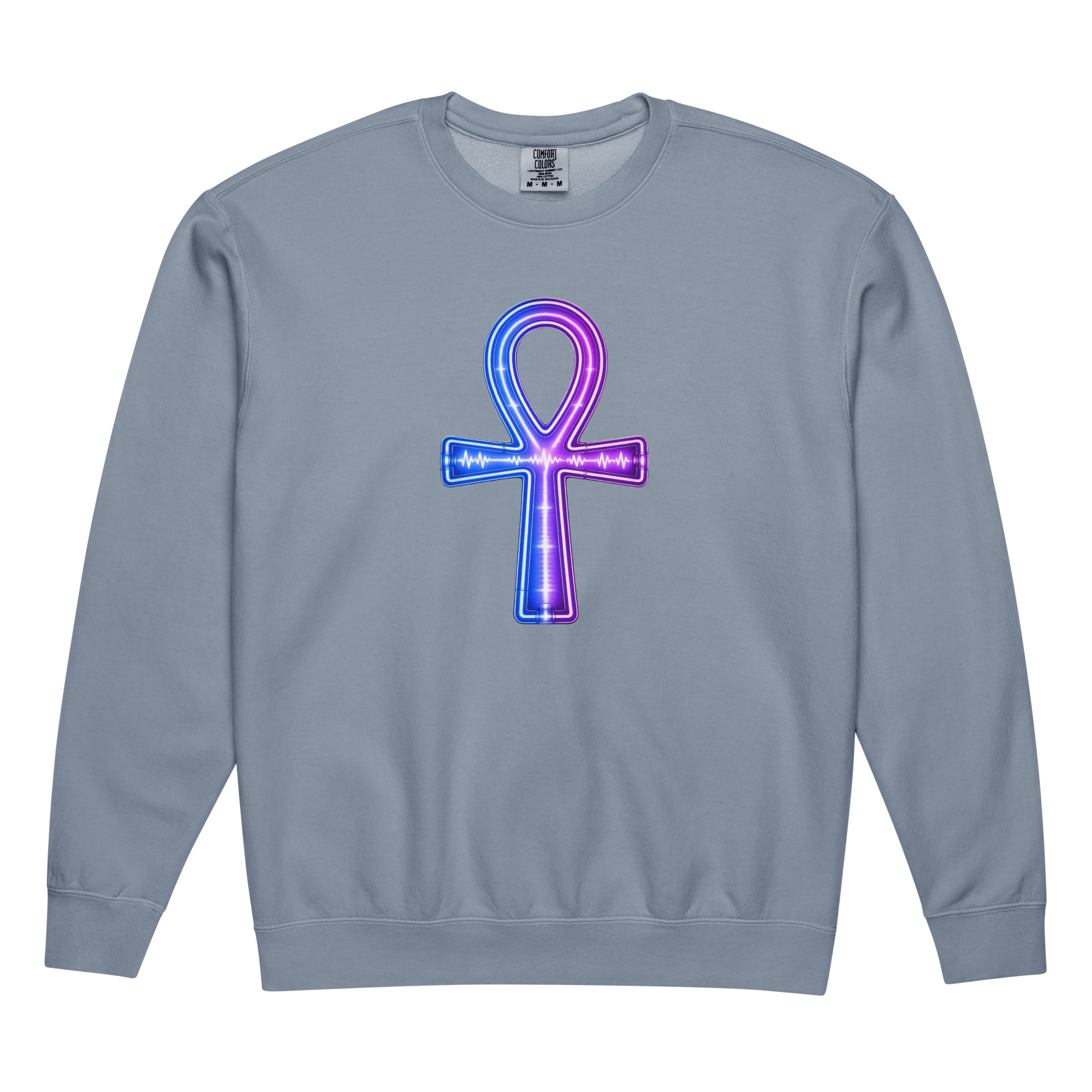 Ankh Neon Unisex Fleece Crewneck Sweatshirt 001 - Image 46