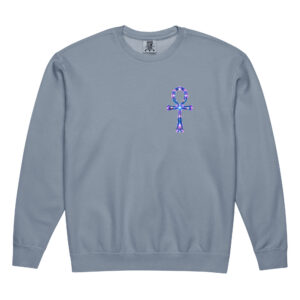 Ankh Light Codes Unisex Fleece Crewneck Sweatshirt 002