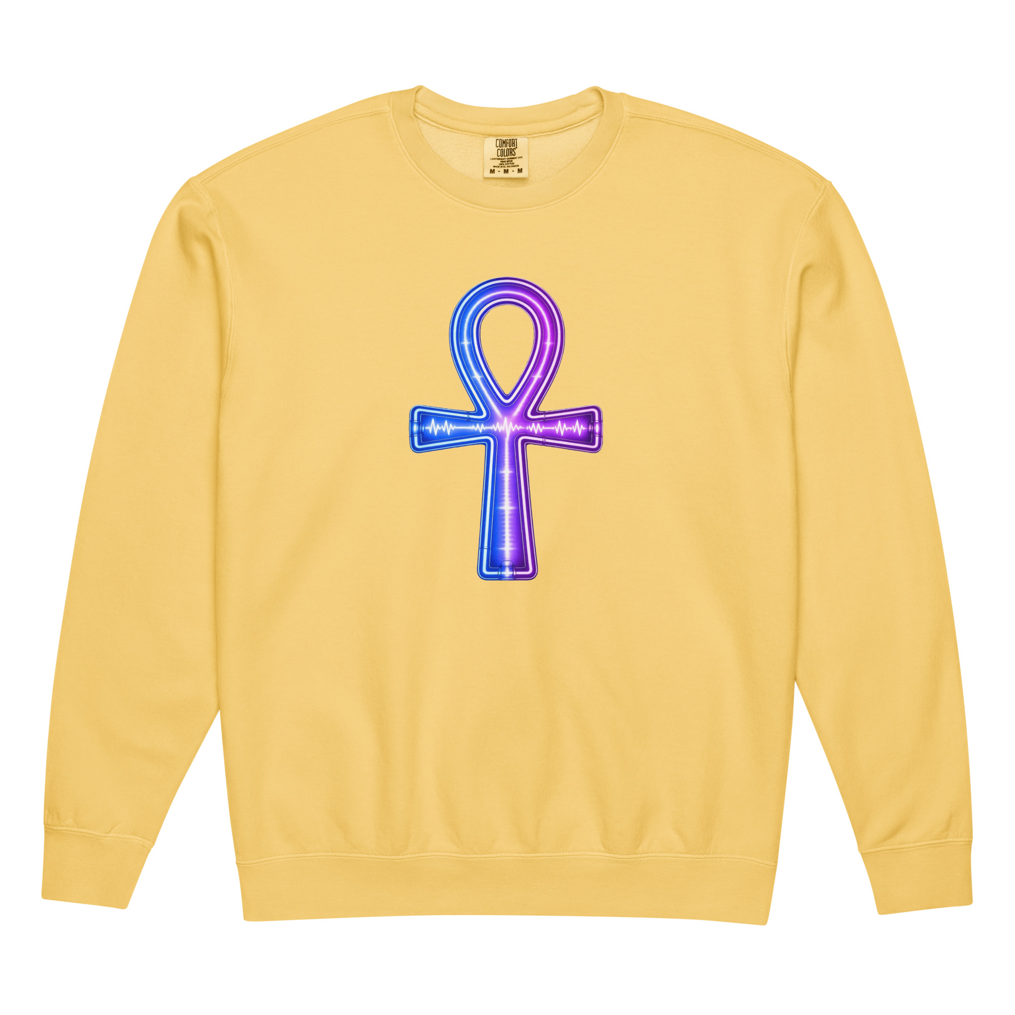 Ankh Neon Unisex Fleece Crewneck Sweatshirt 001 - Image 48