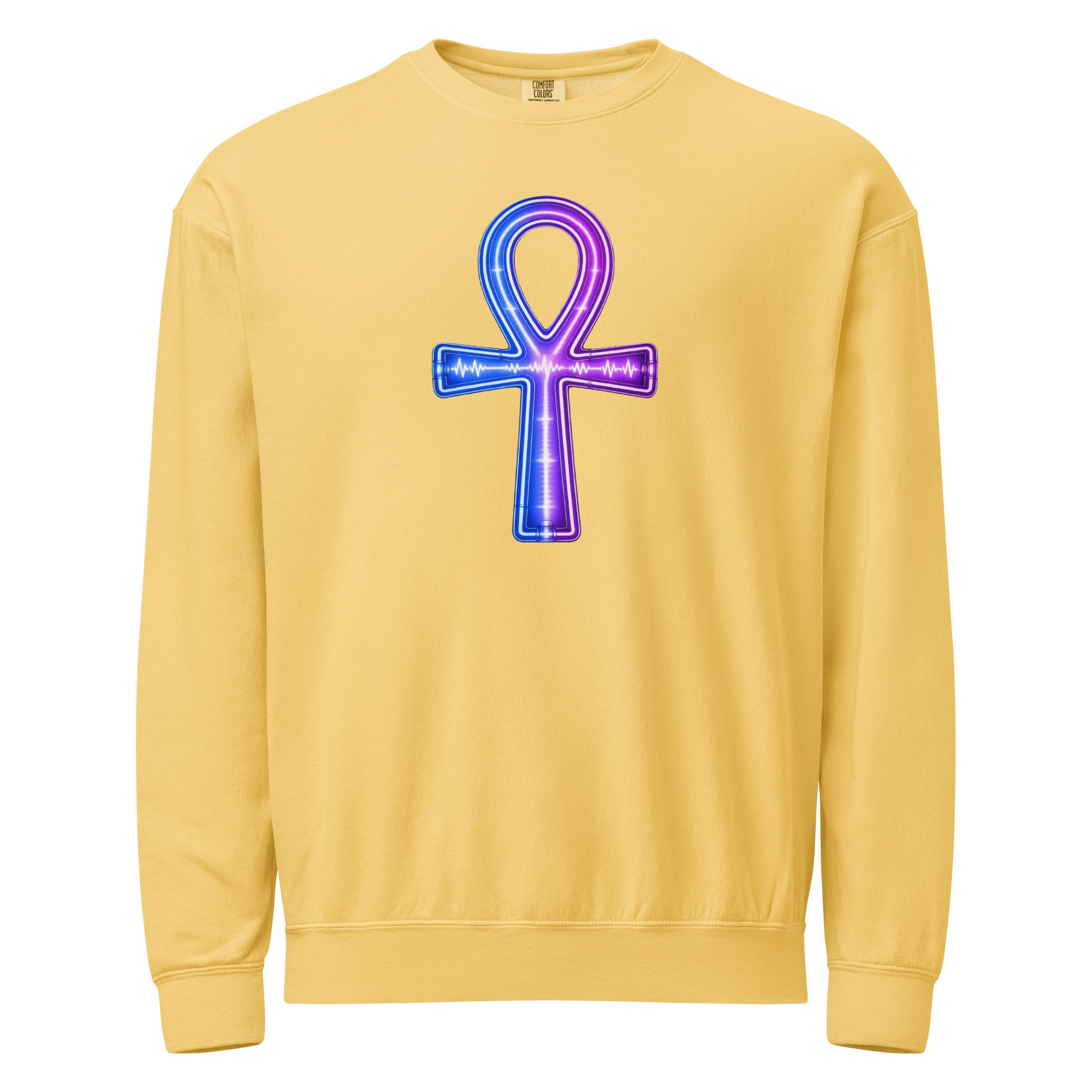 Ankh Neon Unisex Fleece Crewneck Sweatshirt 001 - Image 9