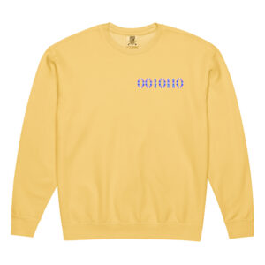 0010110 Light Codes Fleece Crewneck Sweatshirt 002