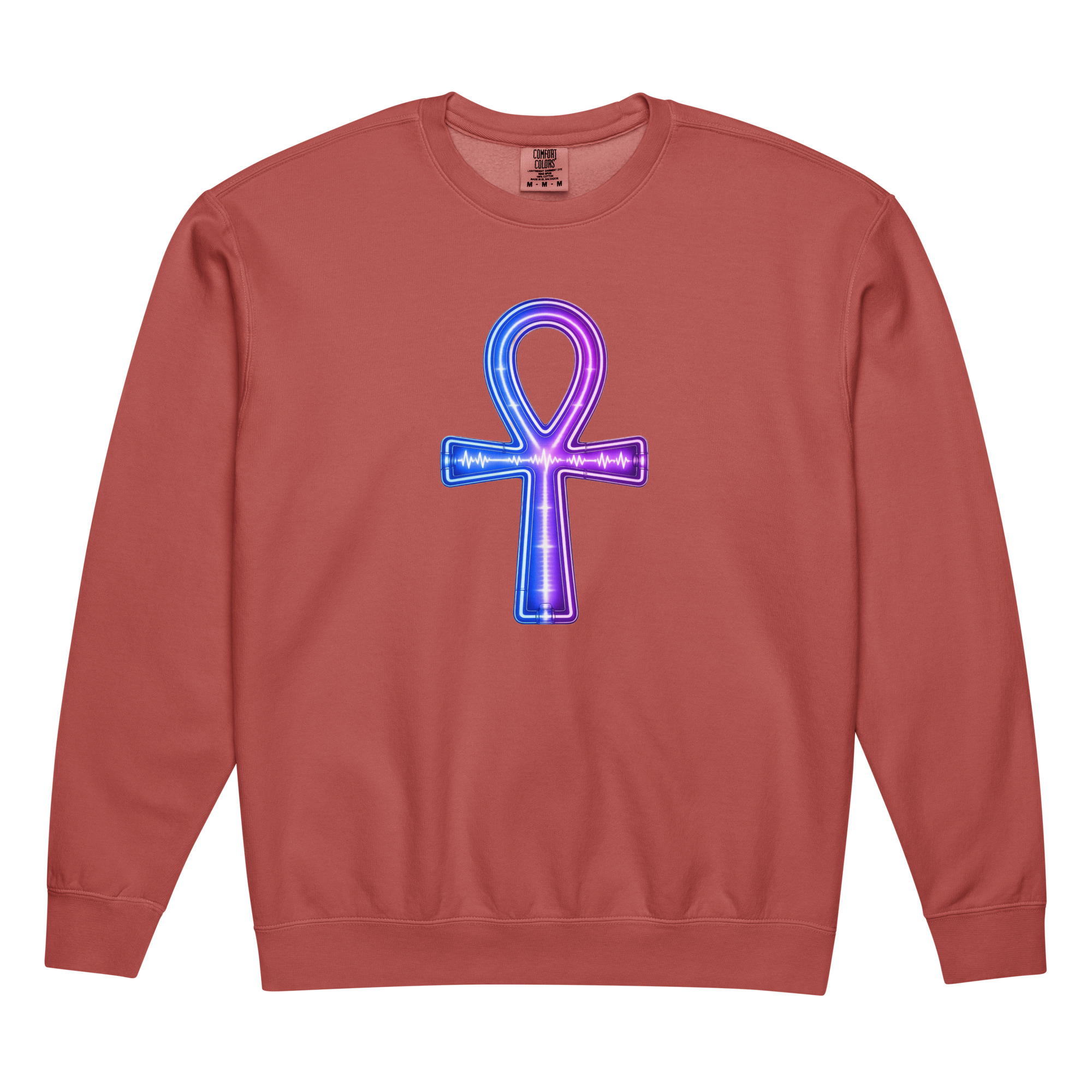 Ankh Neon Unisex Fleece Crewneck Sweatshirt 001 - Image 43