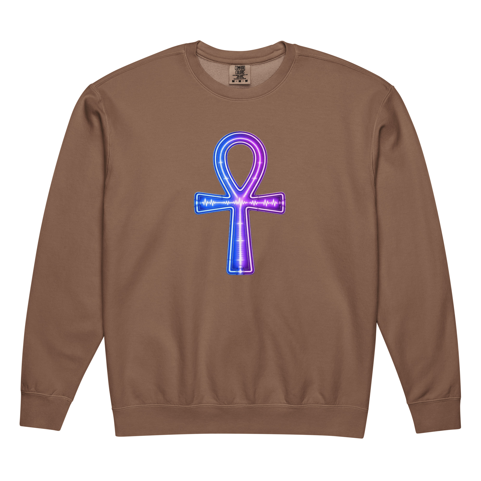 Ankh Neon Unisex Fleece Crewneck Sweatshirt 001 - Image 44
