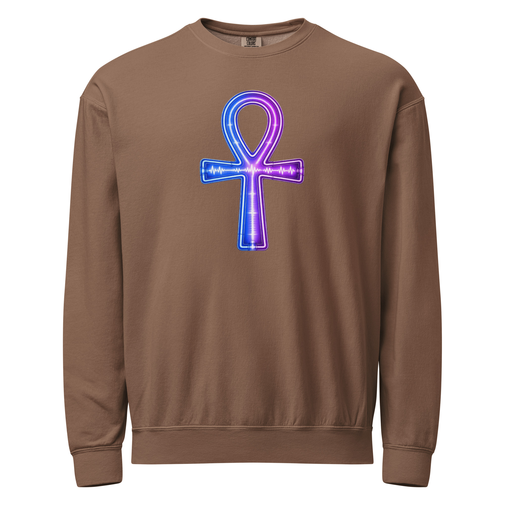 Ankh Neon Unisex Fleece Crewneck Sweatshirt 001 - Image 5