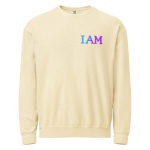 I AM Neon Unisex Fleece Crewneck Sweatshirt 002