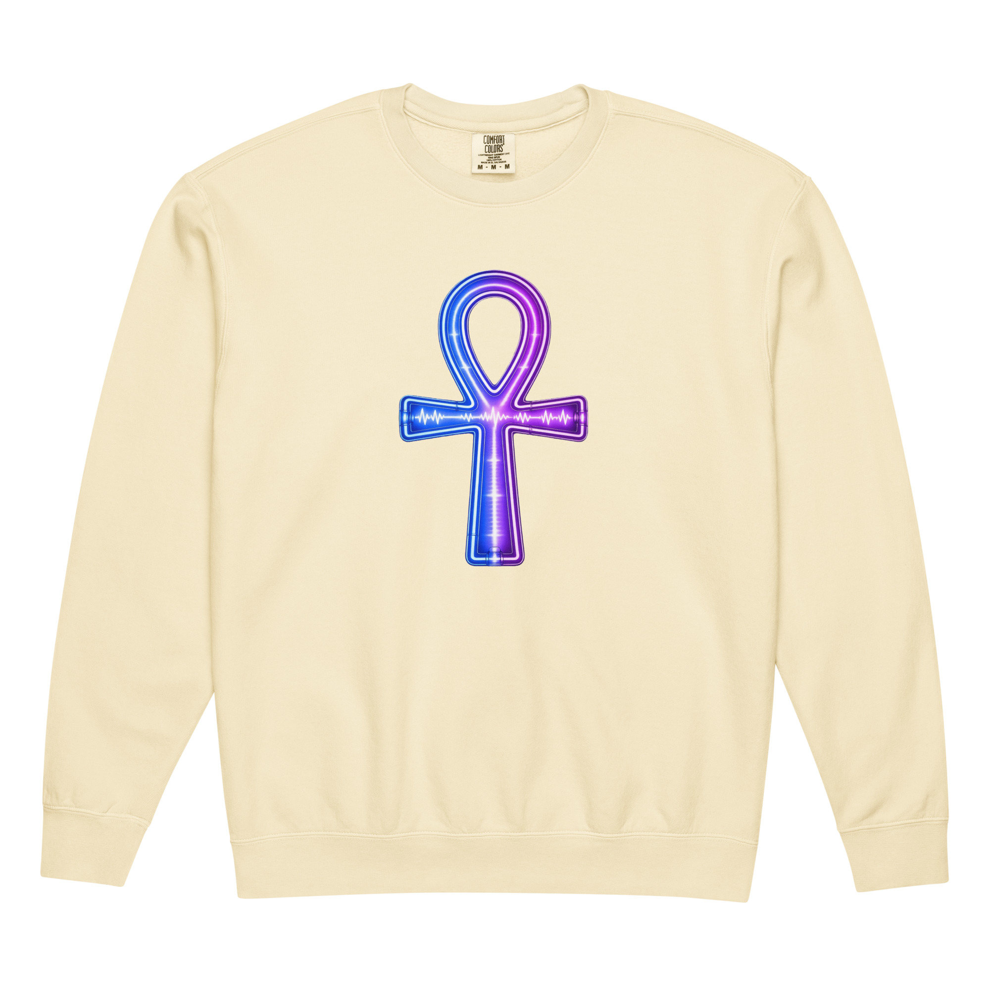Ankh Neon Unisex Fleece Crewneck Sweatshirt 001 - Image 49