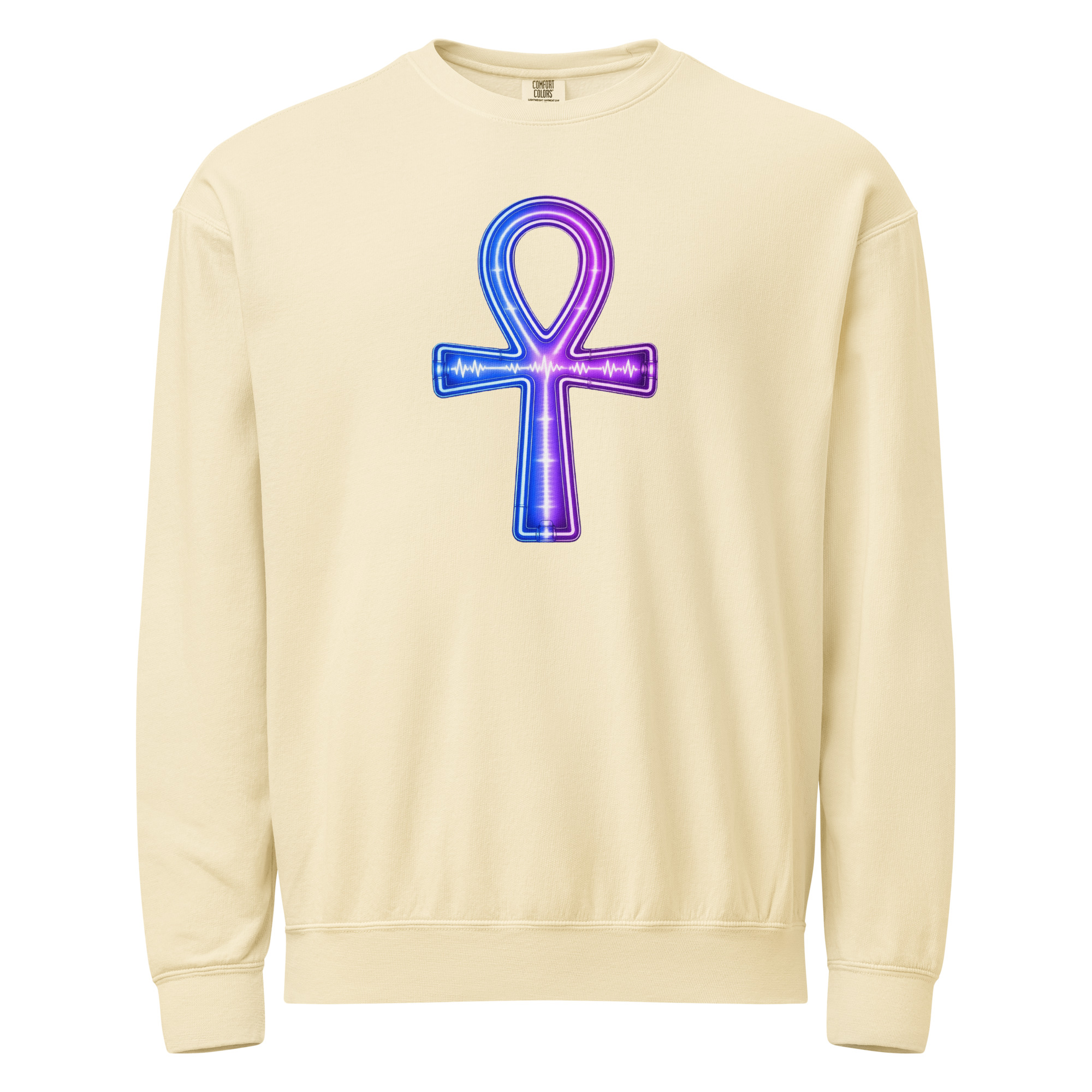Ankh Neon Unisex Fleece Crewneck Sweatshirt 001 - Image 10