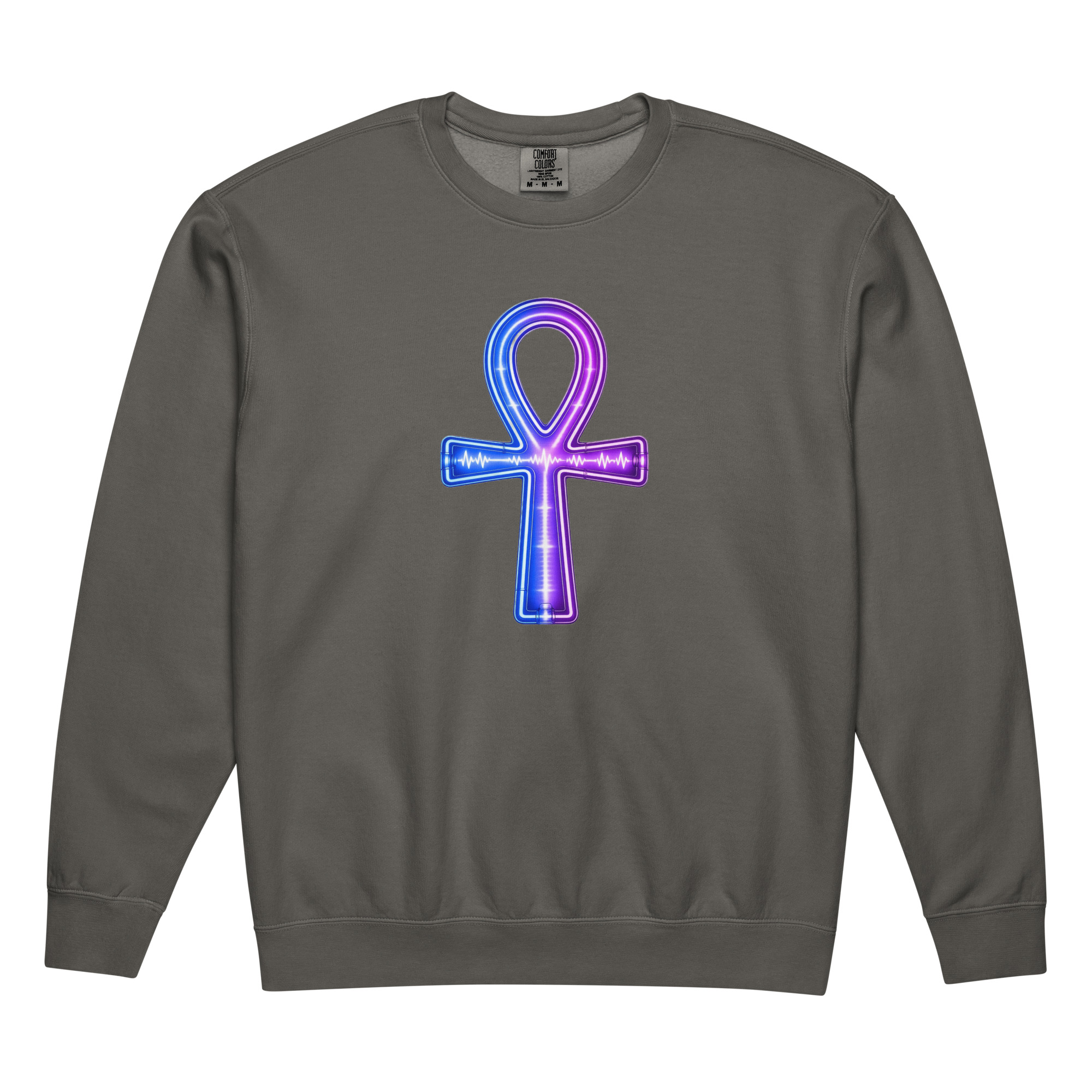 Ankh Neon Unisex Fleece Crewneck Sweatshirt 001 - Image 42