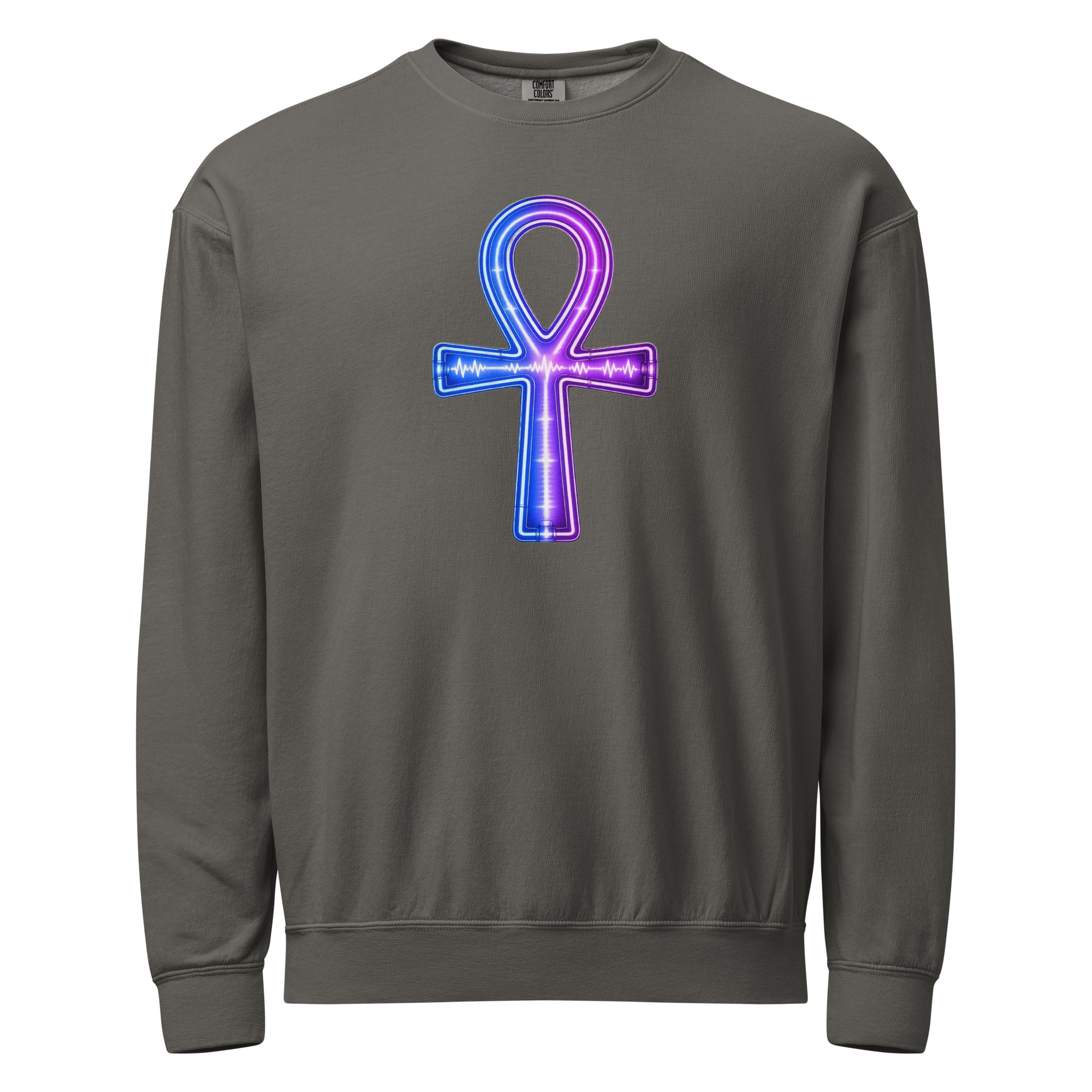 Ankh Neon Unisex Fleece Crewneck Sweatshirt 001 - Image 3