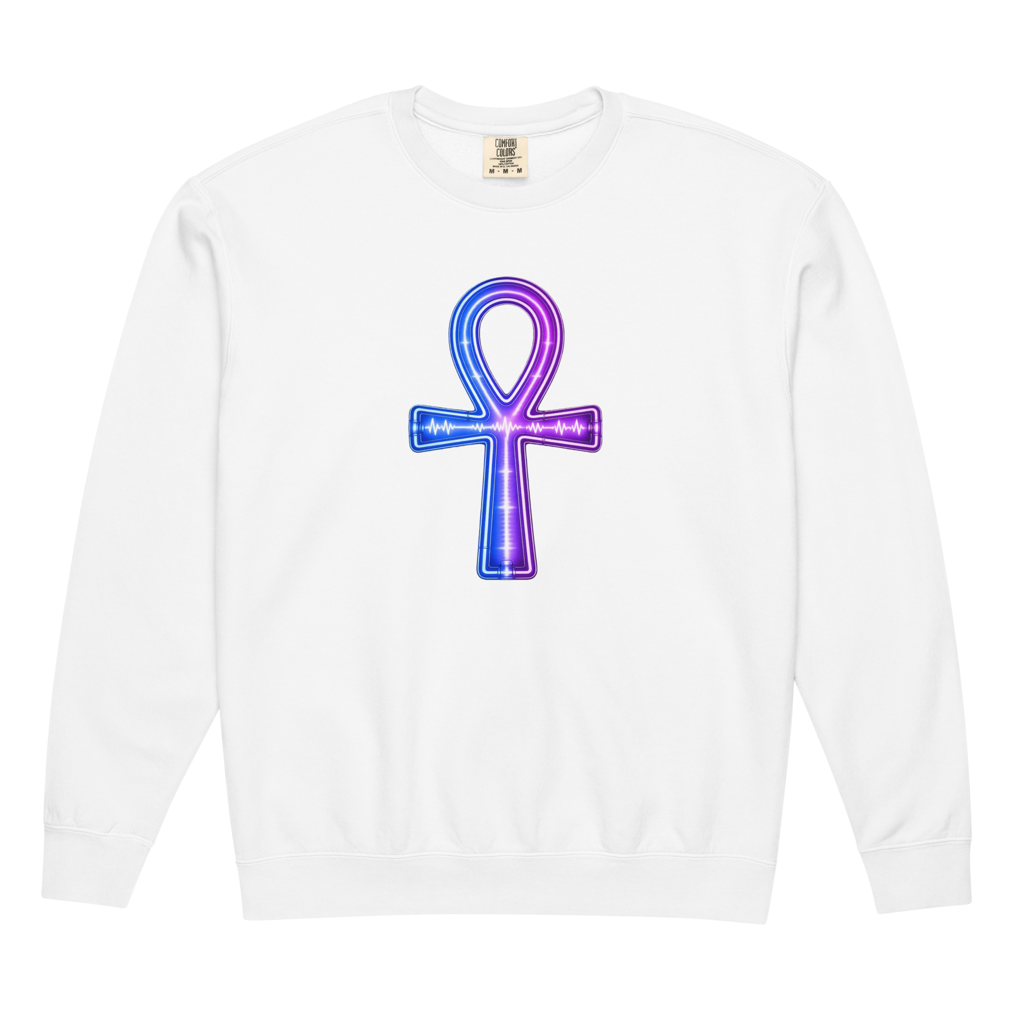 Ankh Neon Unisex Fleece Crewneck Sweatshirt 001 - Image 50
