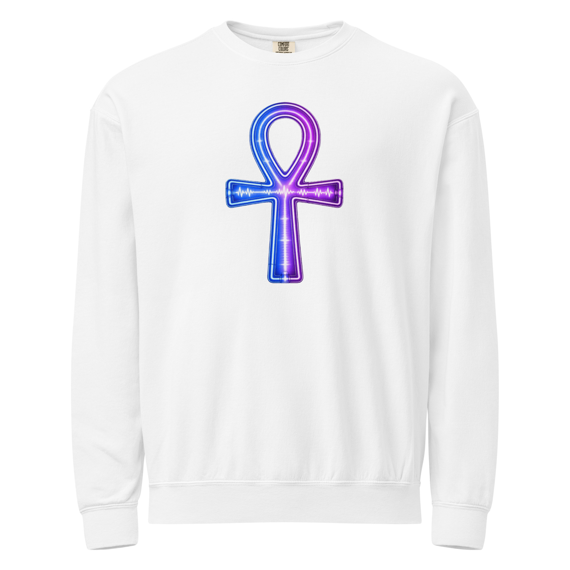 Ankh Neon Unisex Fleece Crewneck Sweatshirt 001 - Image 11