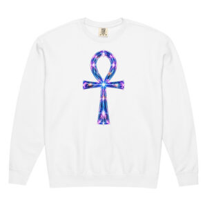 Ankh Light Codes Unisex Fleece Crewneck Sweatshirt 001
