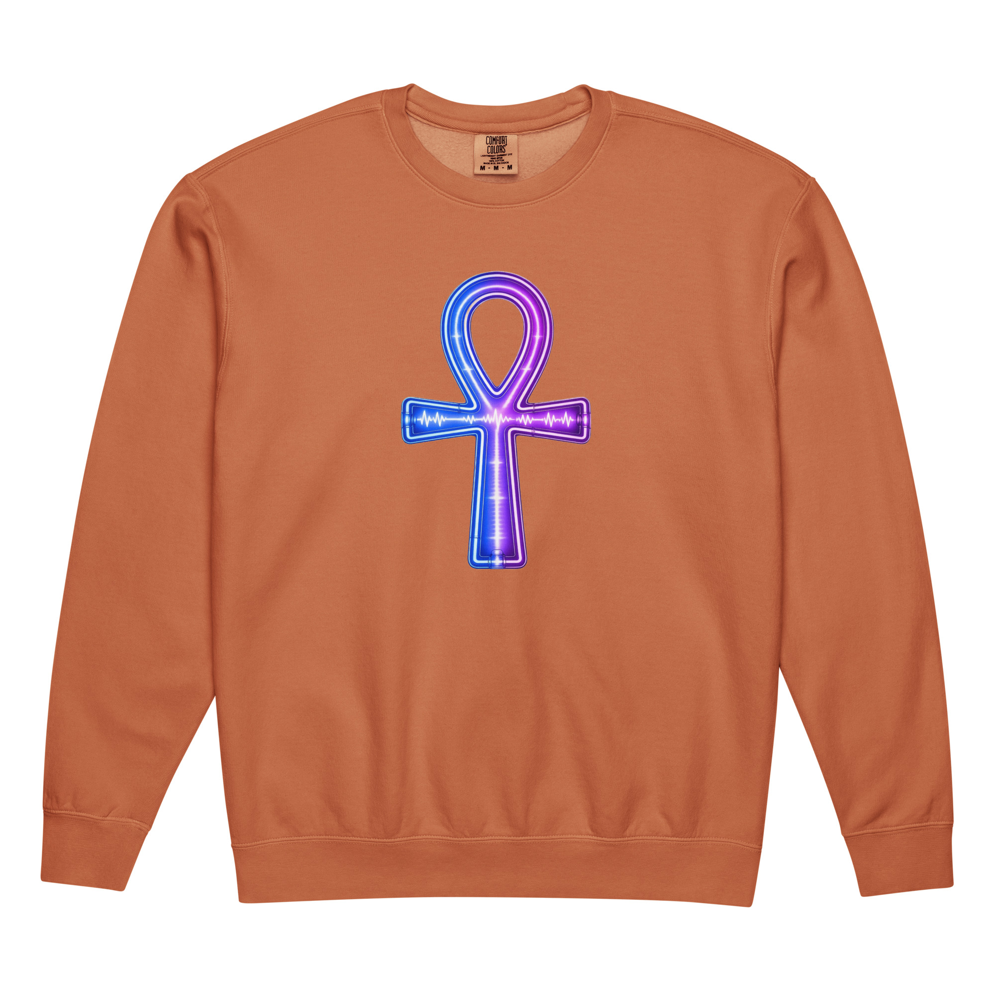 Ankh Neon Unisex Fleece Crewneck Sweatshirt 001 - Image 45