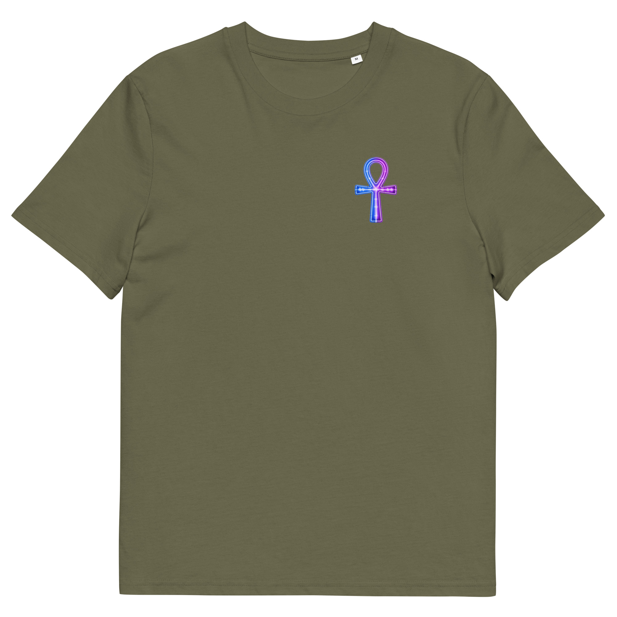 Ankh Neon Unisex Organic Cotton T-Shirt 002 - Image 69