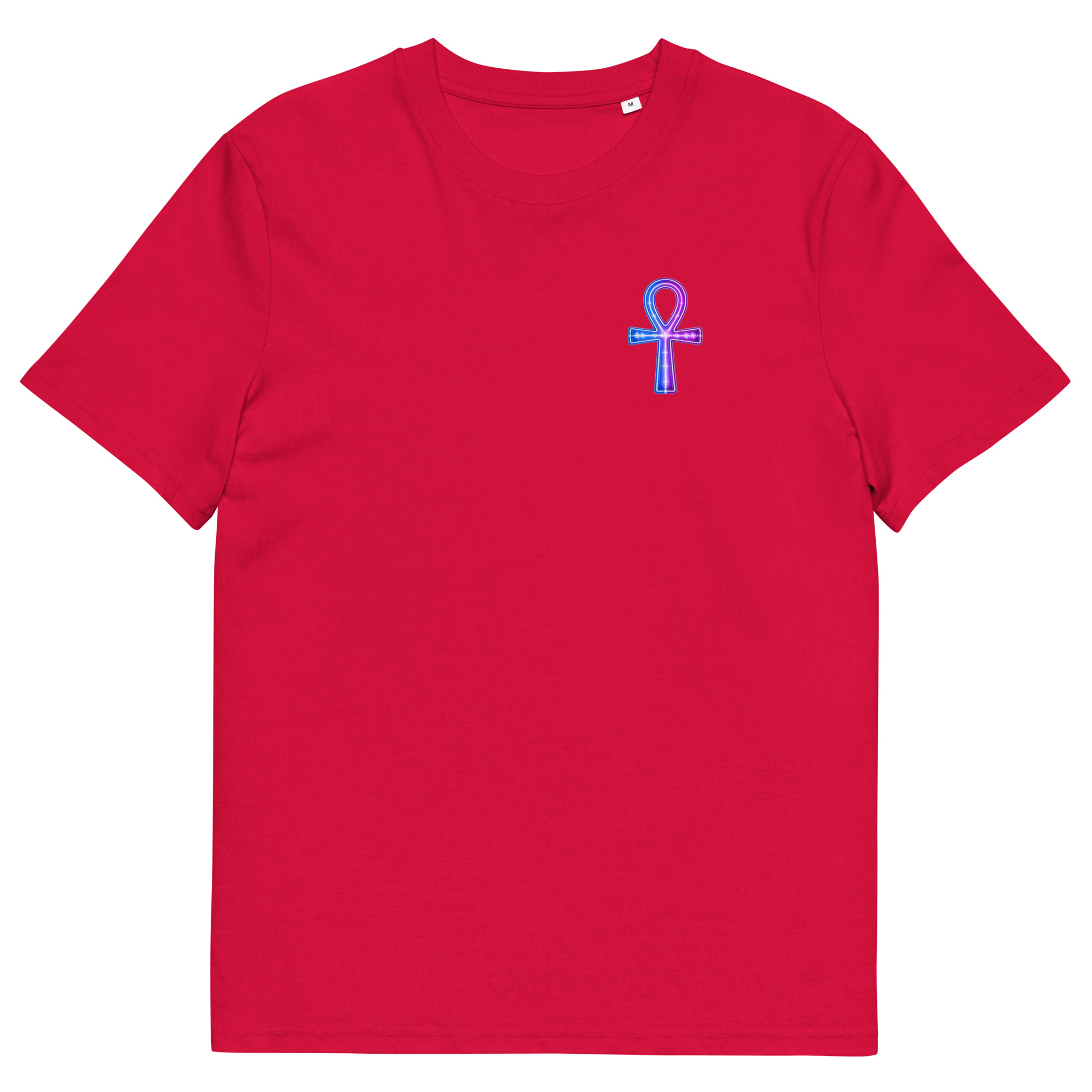 Ankh Neon Unisex Organic Cotton T-Shirt 002 - Image 67