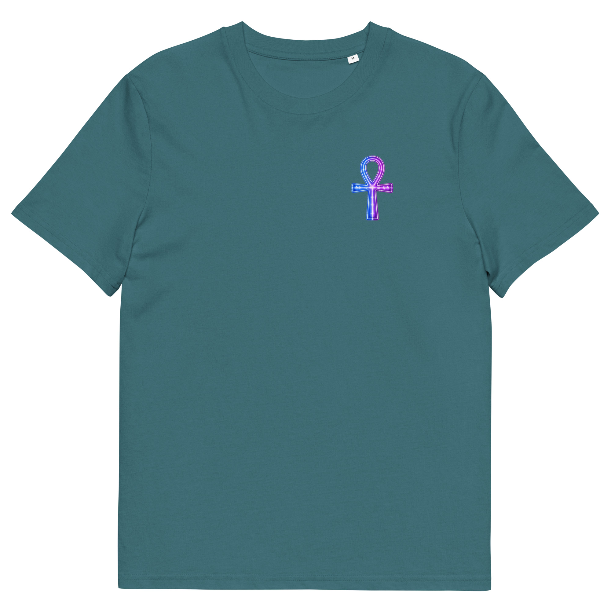 Ankh Neon Unisex Organic Cotton T-Shirt 002 - Image 68