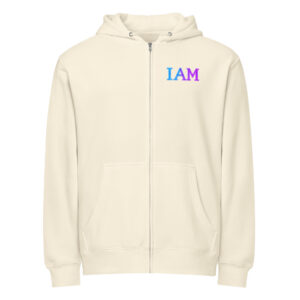 I AM Neon Unisex Premium Zip Hoodie 001
