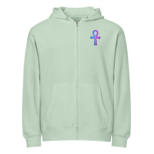 Ankh Neon Unisex Premium Zip Hoodie 001