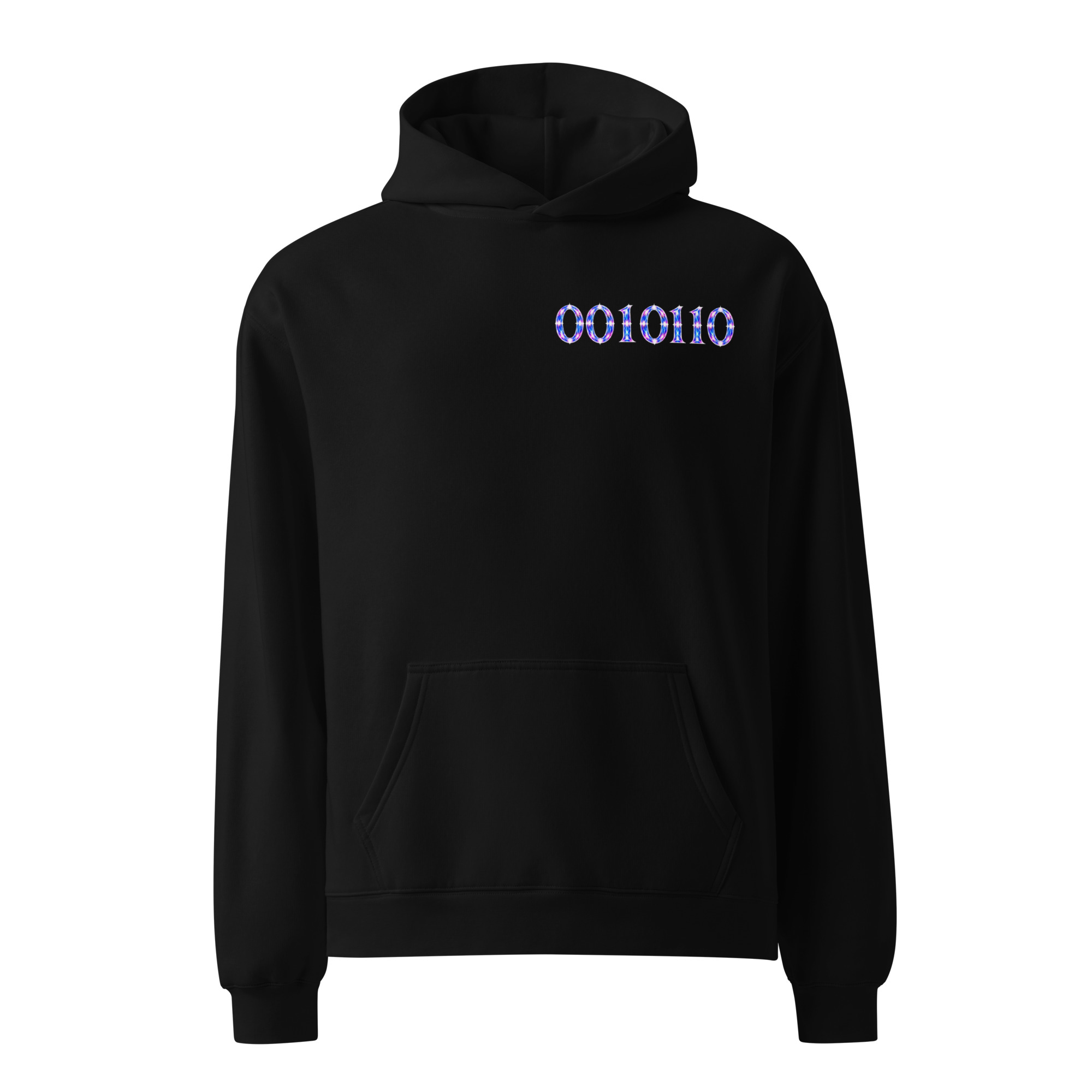 0010110 Light Codes Unisex Oversized Hoodie 002 - Image 2