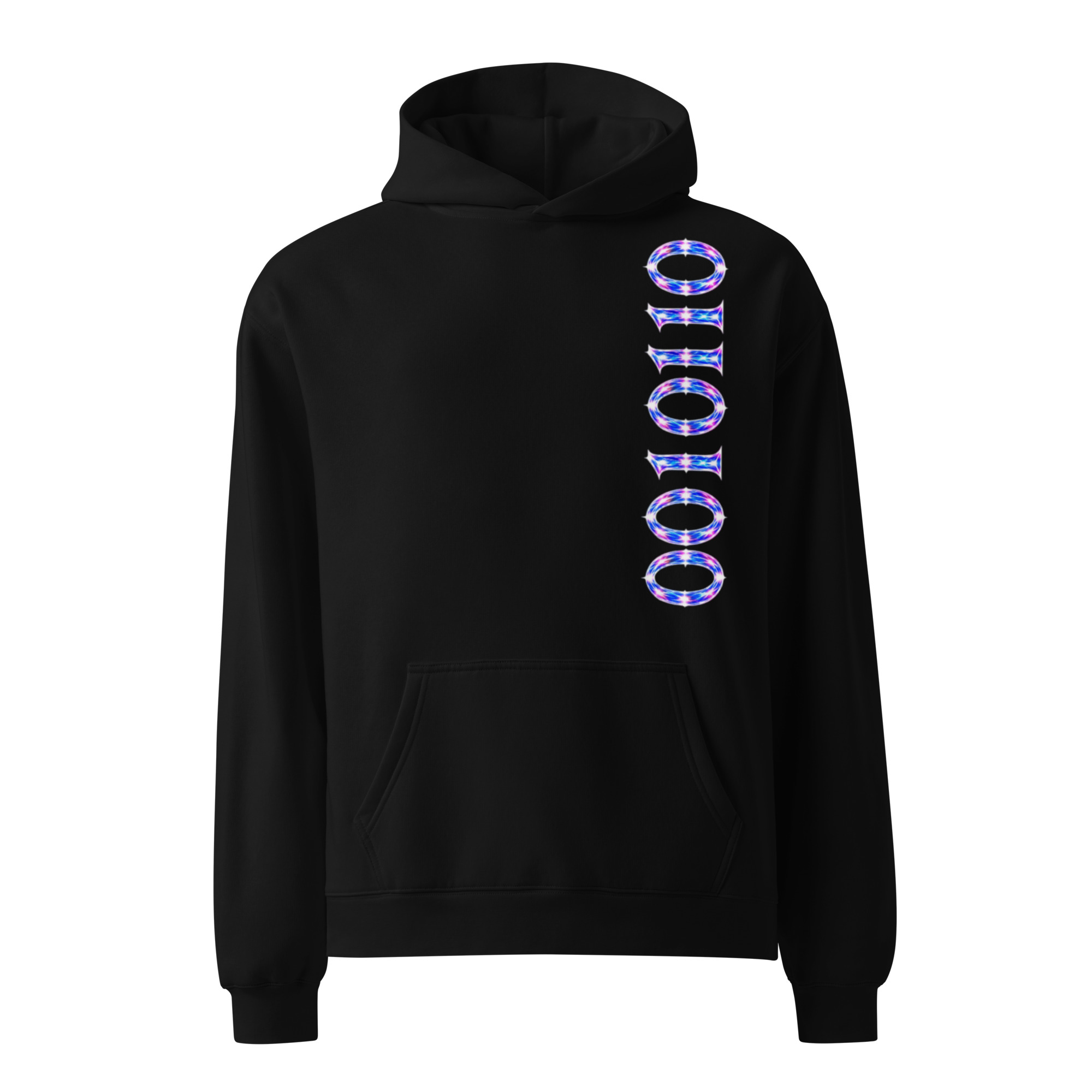 0010110 Light Codes Unisex Oversized Hoodie 003 - Image 2