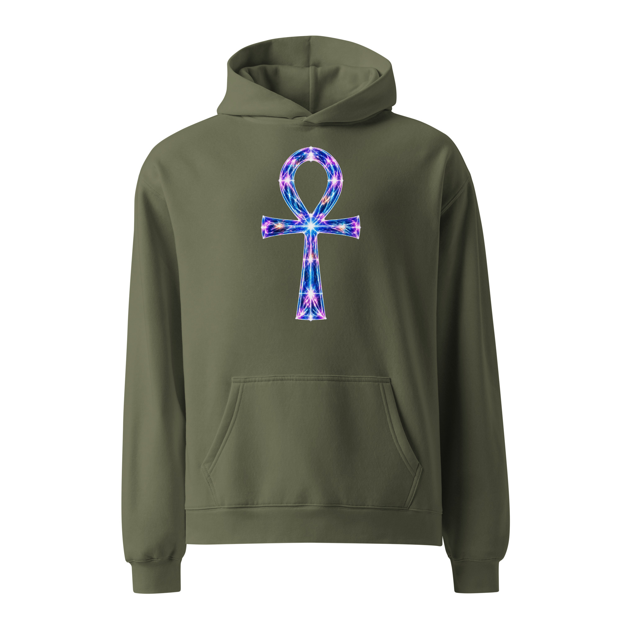 Ankh Light Codes Unisex Oversized Hoodie 001 - Image 6