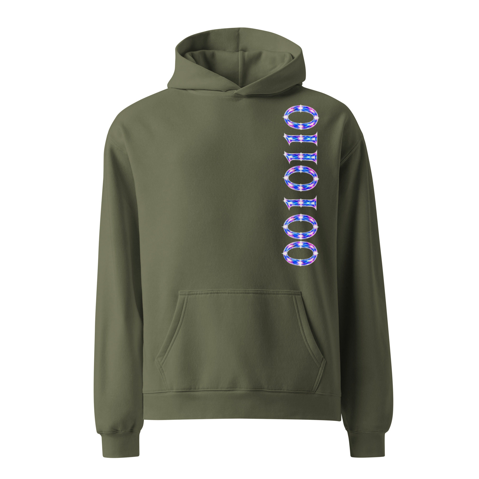 0010110 Light Codes Unisex Oversized Hoodie 003 - Image 6